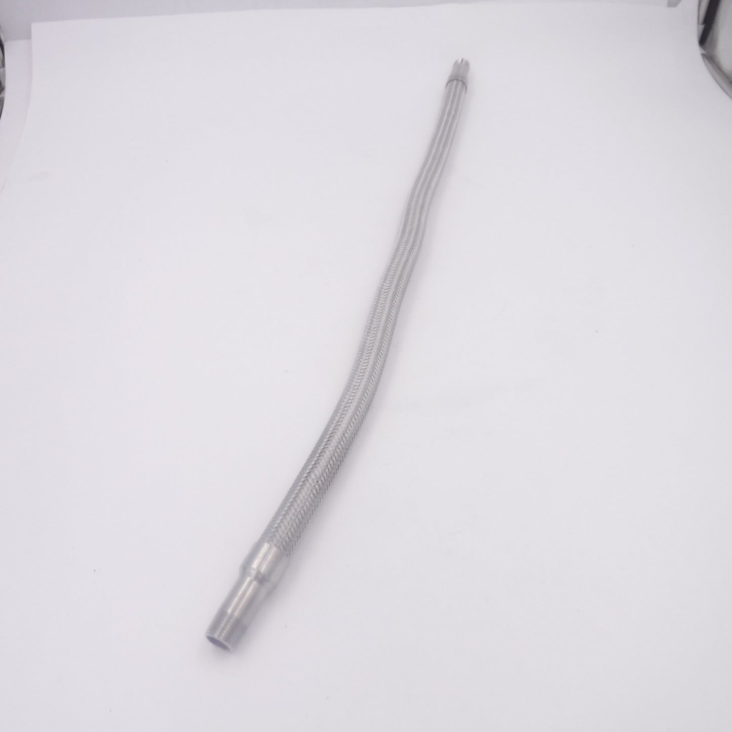 30.5" OAL x 1" OD Stainless Steel Braided Flexible Hose M20x1.75 Threaded Ends
