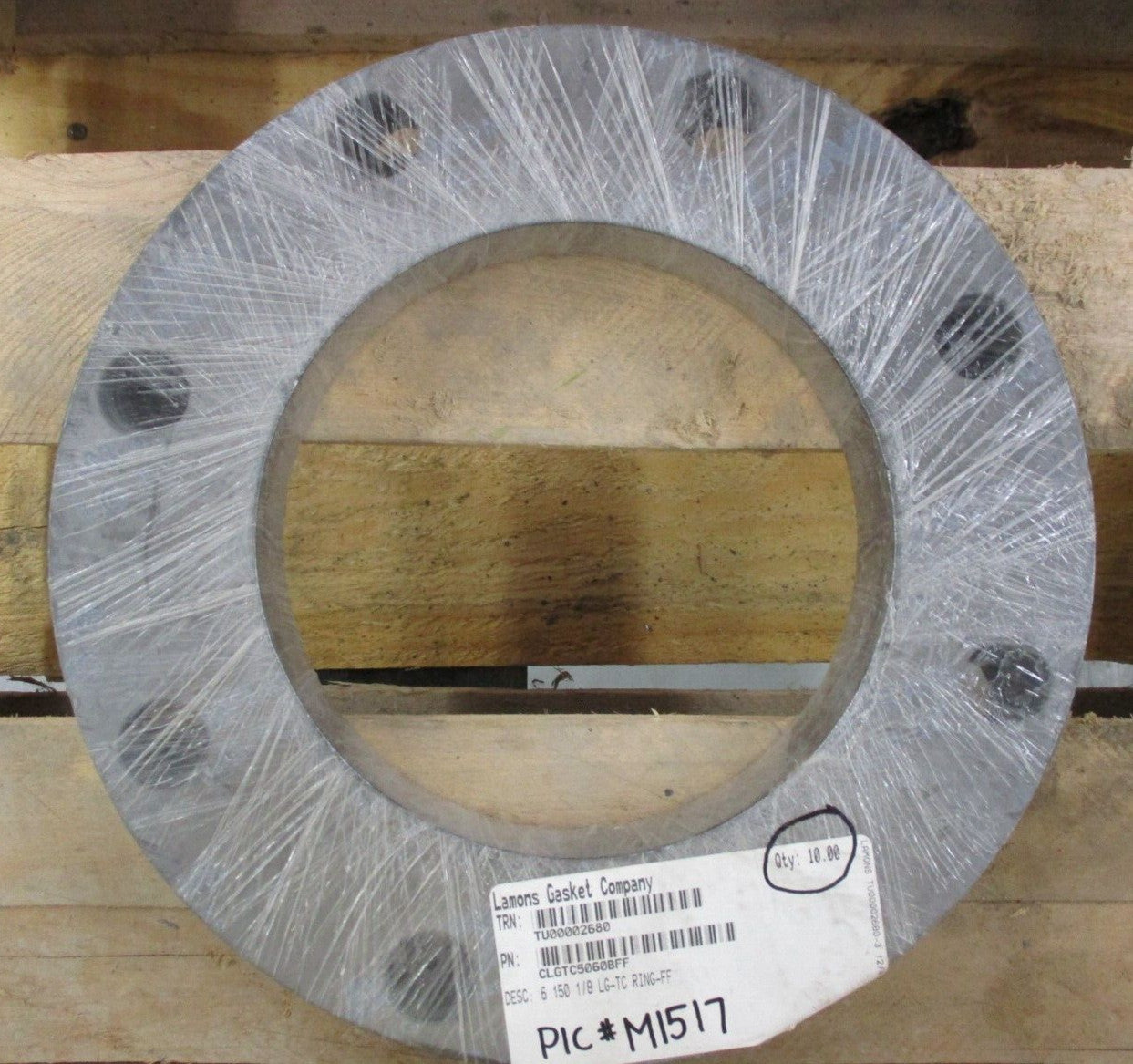 (2) LAMONS LG-TC 6" Class 150 Full Face Flexible Graphite Ring Gasket 1/8" Thick