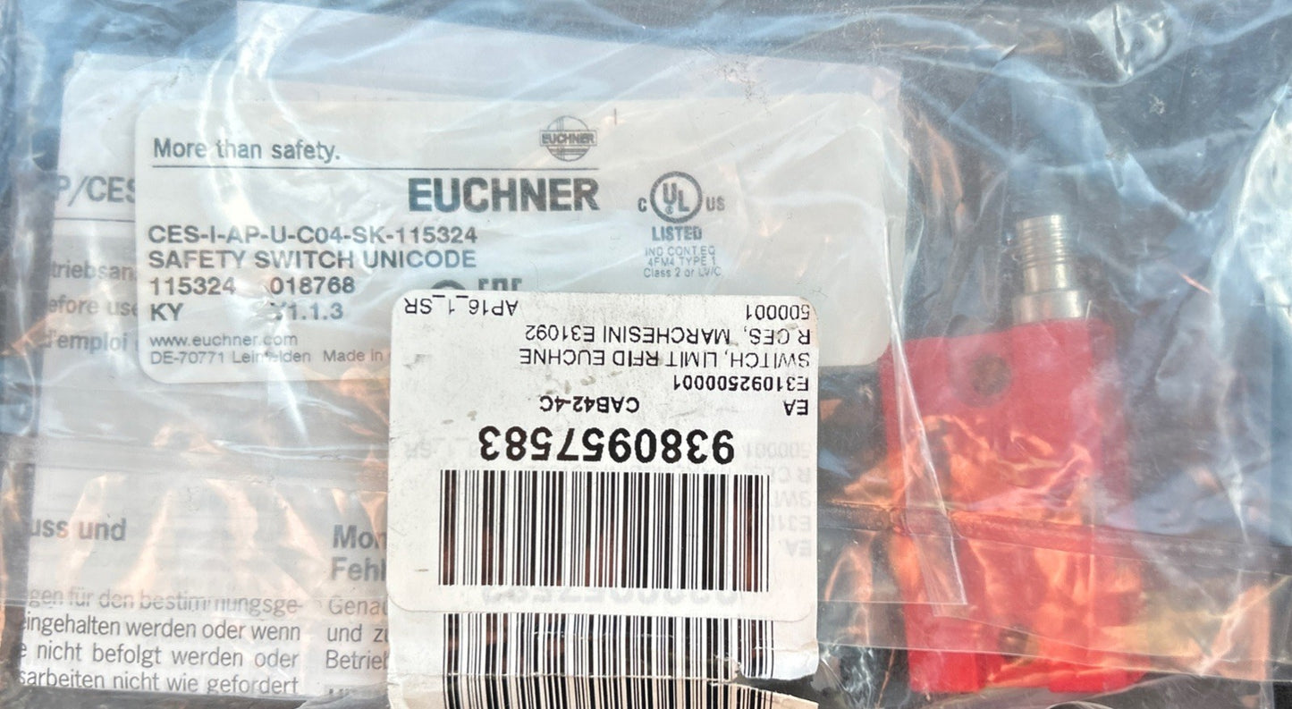 EUCHNER CES-I-AP-U-C04-SK-115324 SAFETY SWITCH UNICODE. NEW! FREE SHIPPING! T6