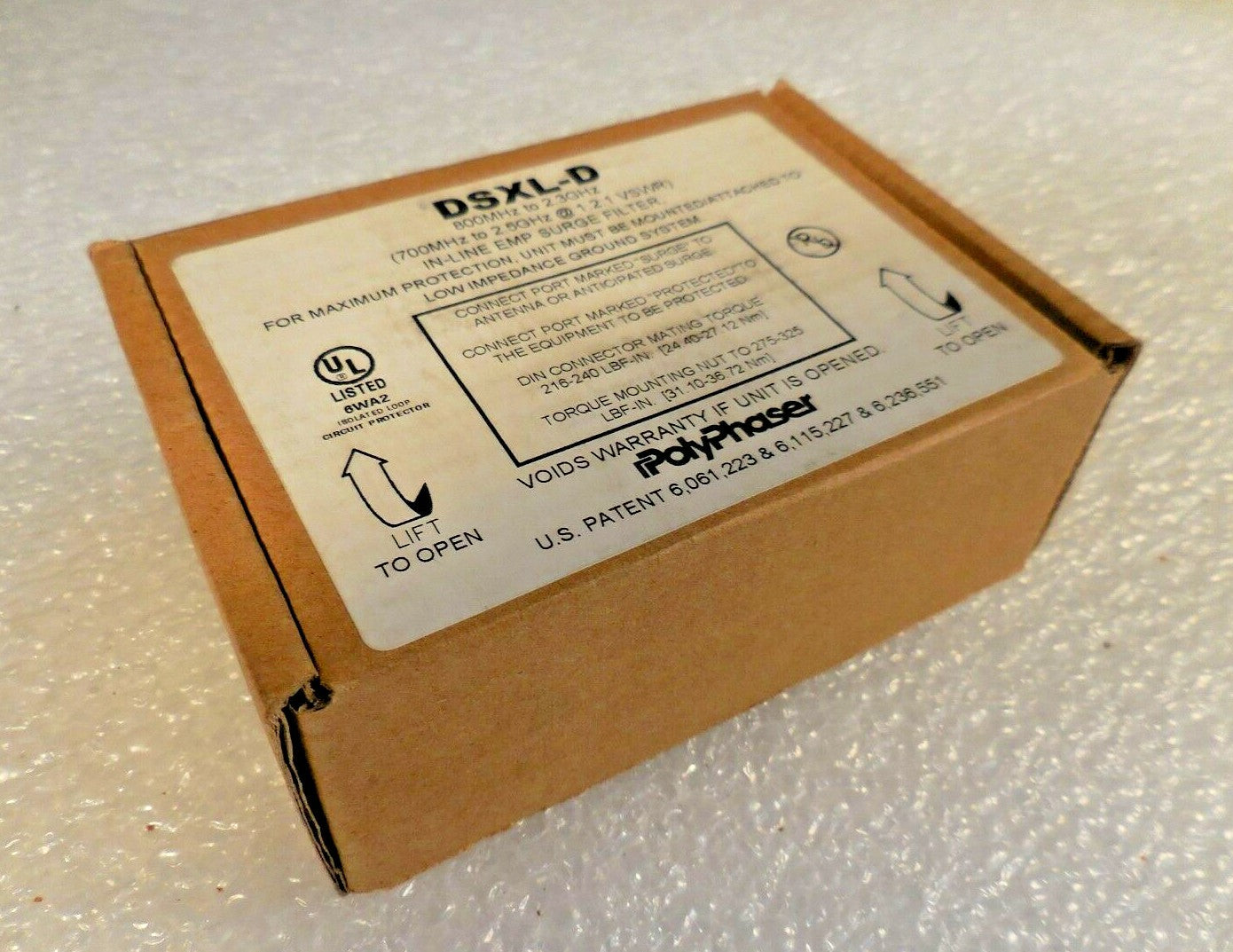 PolyPhaser DSXL-D-MA-BF In-Line EMP Surge Filter w/ Flange Bracket