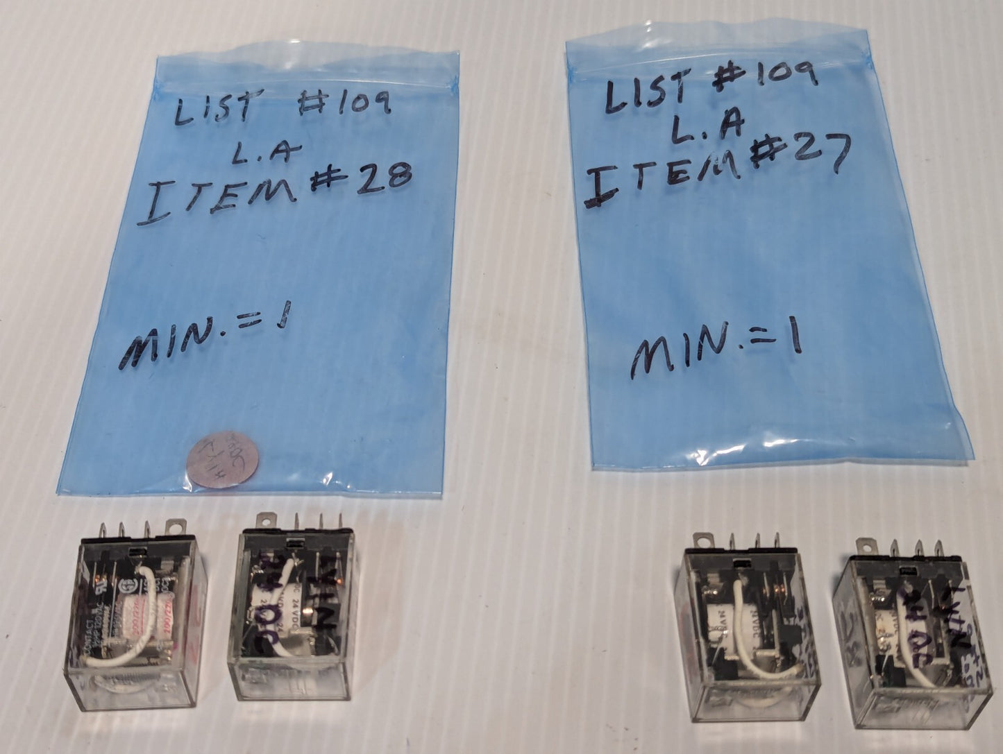Lot of 4 Omron Relays: 2x LY1N, LY2, LY2N as pictured