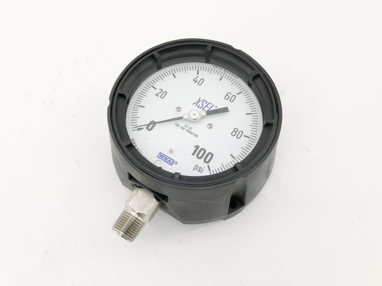 New Wika 9834015 Glycerin Gauge 100 PSI 1/2" NPT 233.34 4.5" - No Box