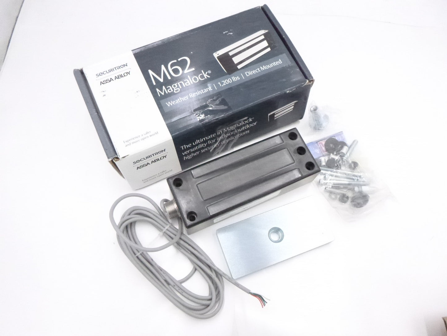 Securitron Assa Abloy M62FGB Maglock 1200LB Holding Force 12/24VDC Face Mount