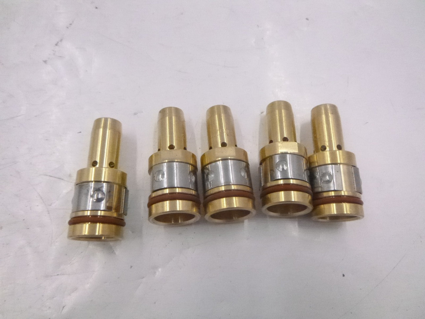 5 Pack Profax 57HD Brass Gas Diffuser HD w/Set Screw 1/2" x 1-3/4" OAL