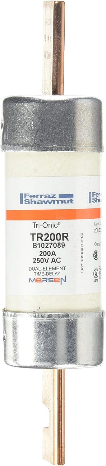 Ferraz Shamwut/Mersen TR-200R, 200 Amp (200A) 250V Fusetron Dual Element Time-D