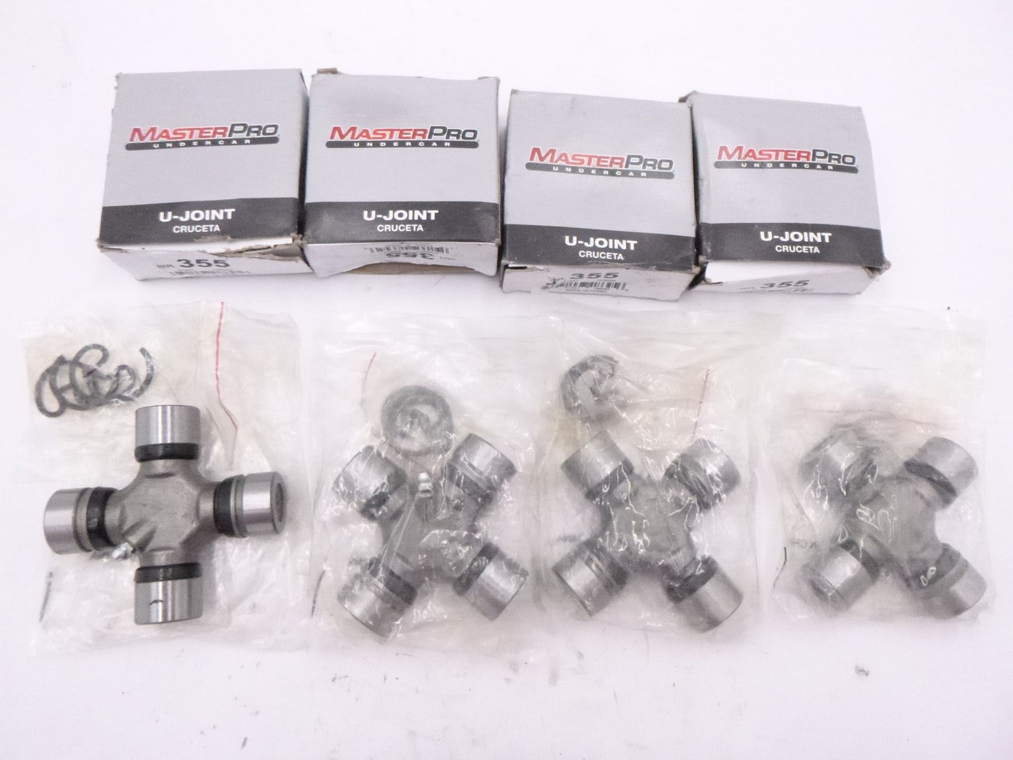 4 Pack MasterPro 355 U-Joints for 1961-1962 Buick LeSabre Invicta Electra