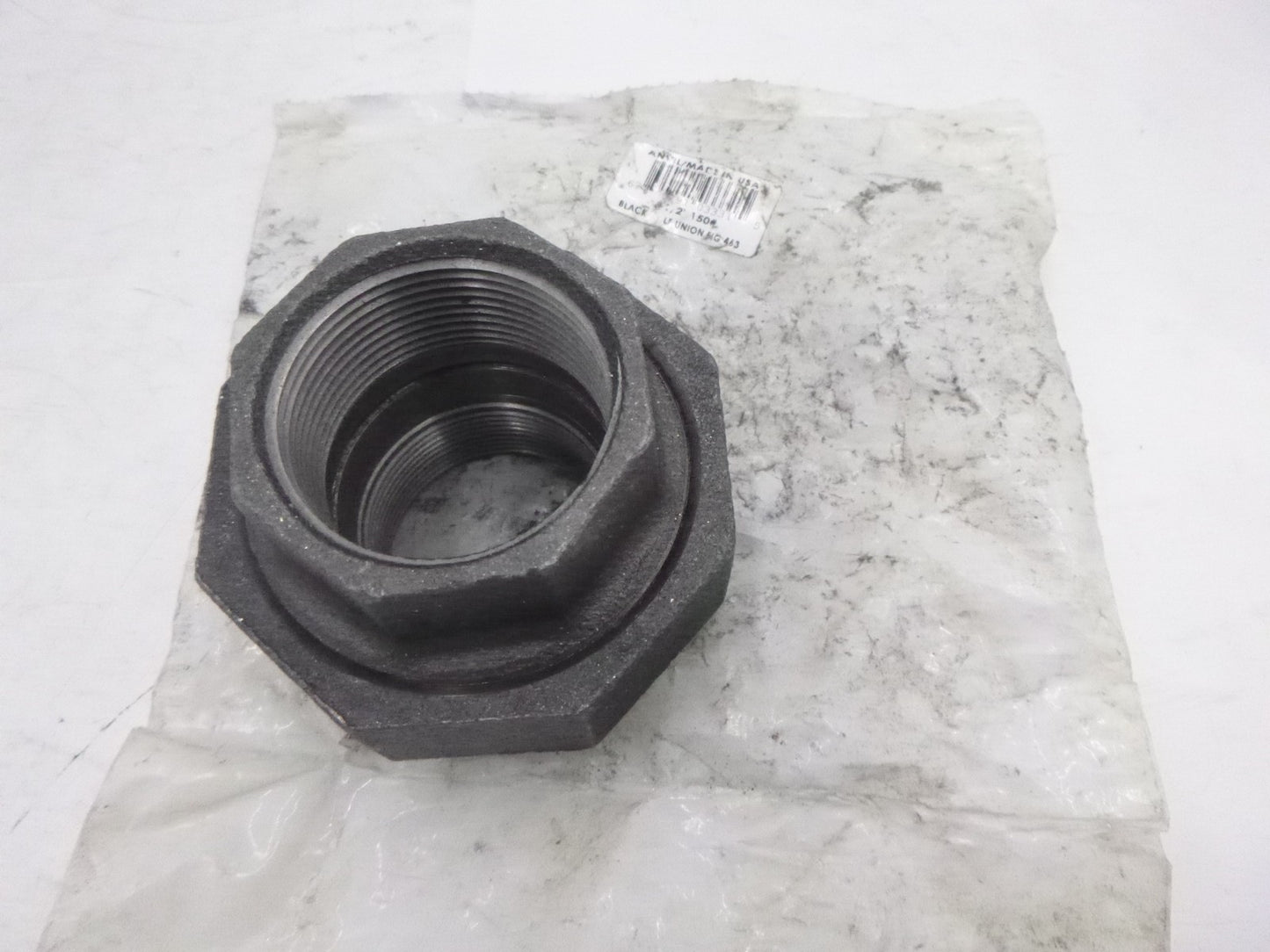 ASC Anvil 1-1/2" Black Union 8700163150 Malleable Iron Double End FNPT