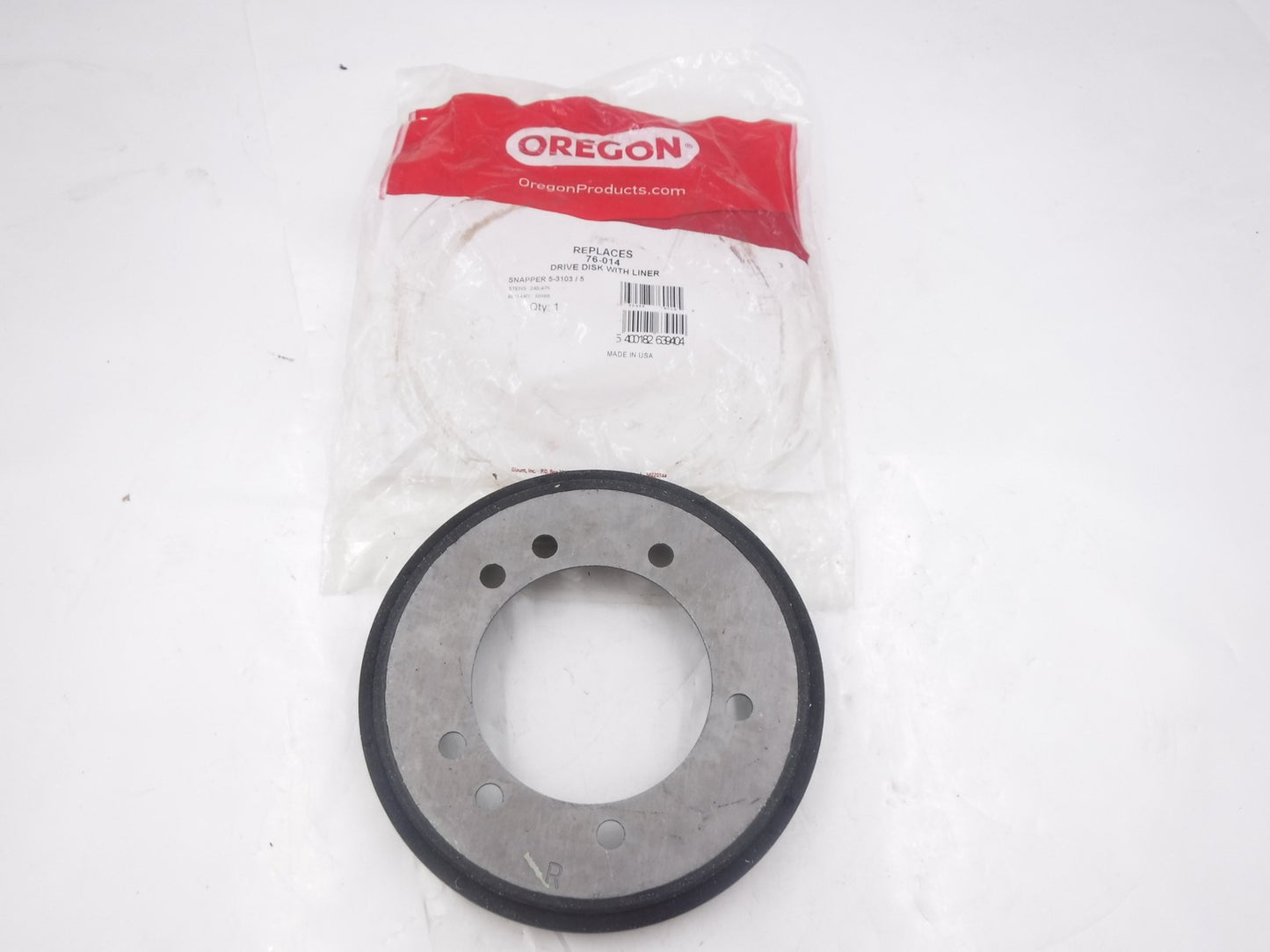 Genuine OEM Oregon Drive Disc W/ Liner 76-014 To Fit Snapper Mowers