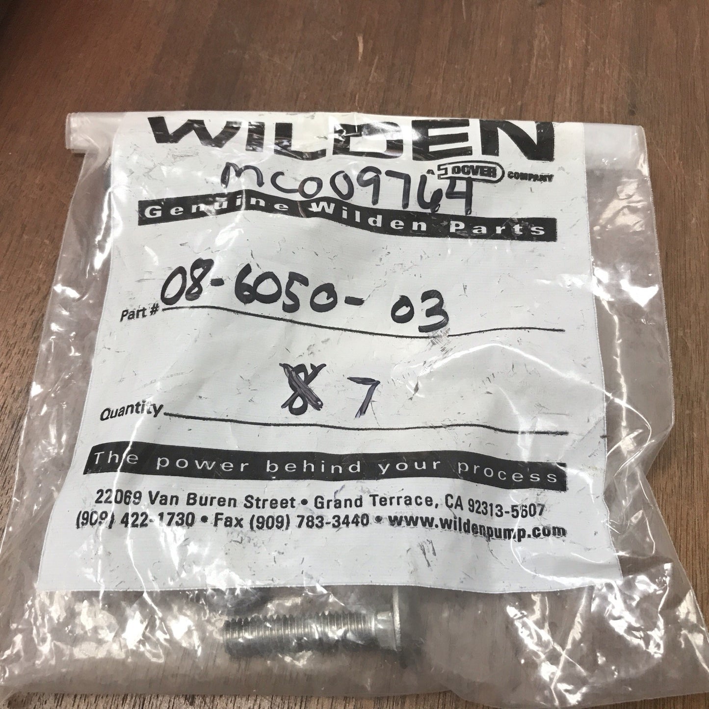 Lot of 7 Wilden 08-6050-03 Bolt Pump Part