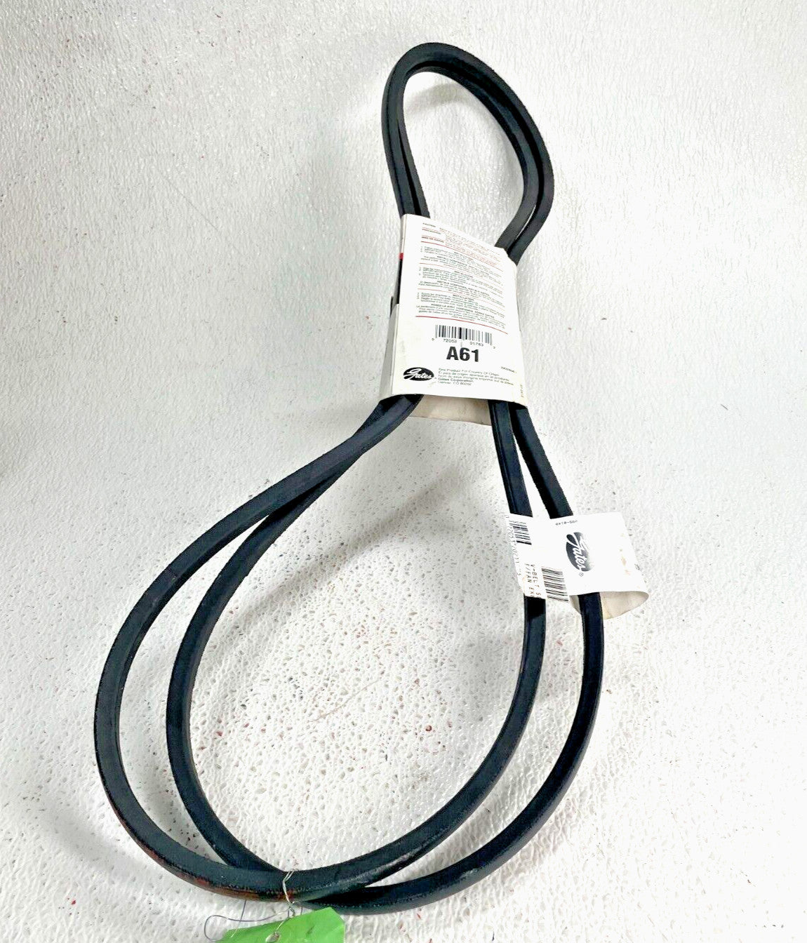 (Qty. 2) Gates A61 Belts, V-Belt, PN: 9002-2061, 1/2" Top Width, 5/16" Thickness