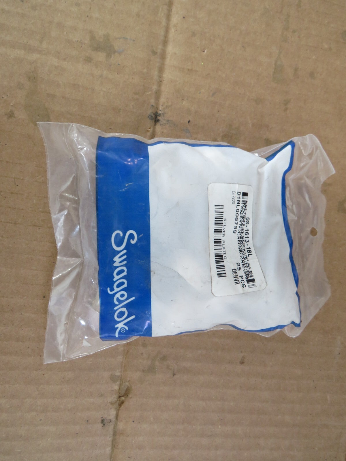 SWAGELOK SS-1613-1BL SILVER COATED FRONT FERRULES 1" TUBE FITTINGS LOT OF 25
