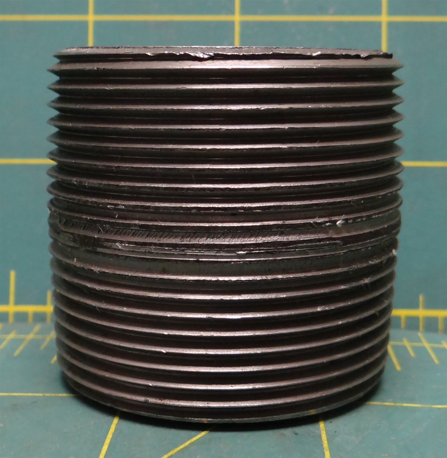 1-1/2" x 1-3/4" L All Threaded Black Steel Male Pipe Nipple, Fitting, Connector