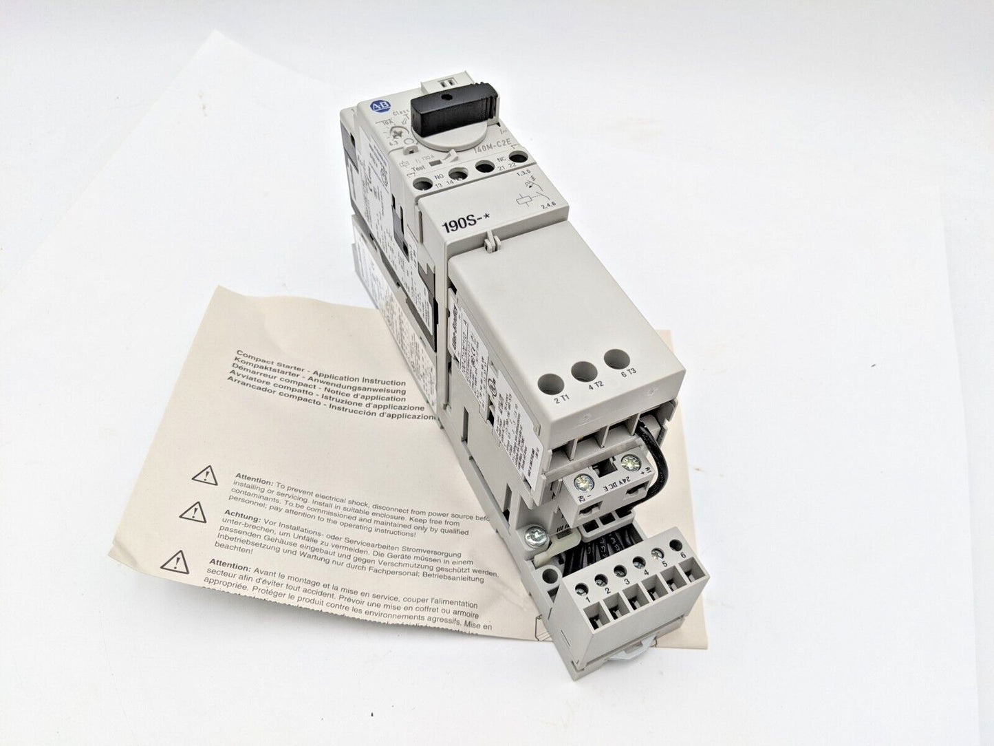 Allen Bradley 190S-BNEJ2-CC10C-KN Compact Combo Starter 480/600 Volt 3PH Used