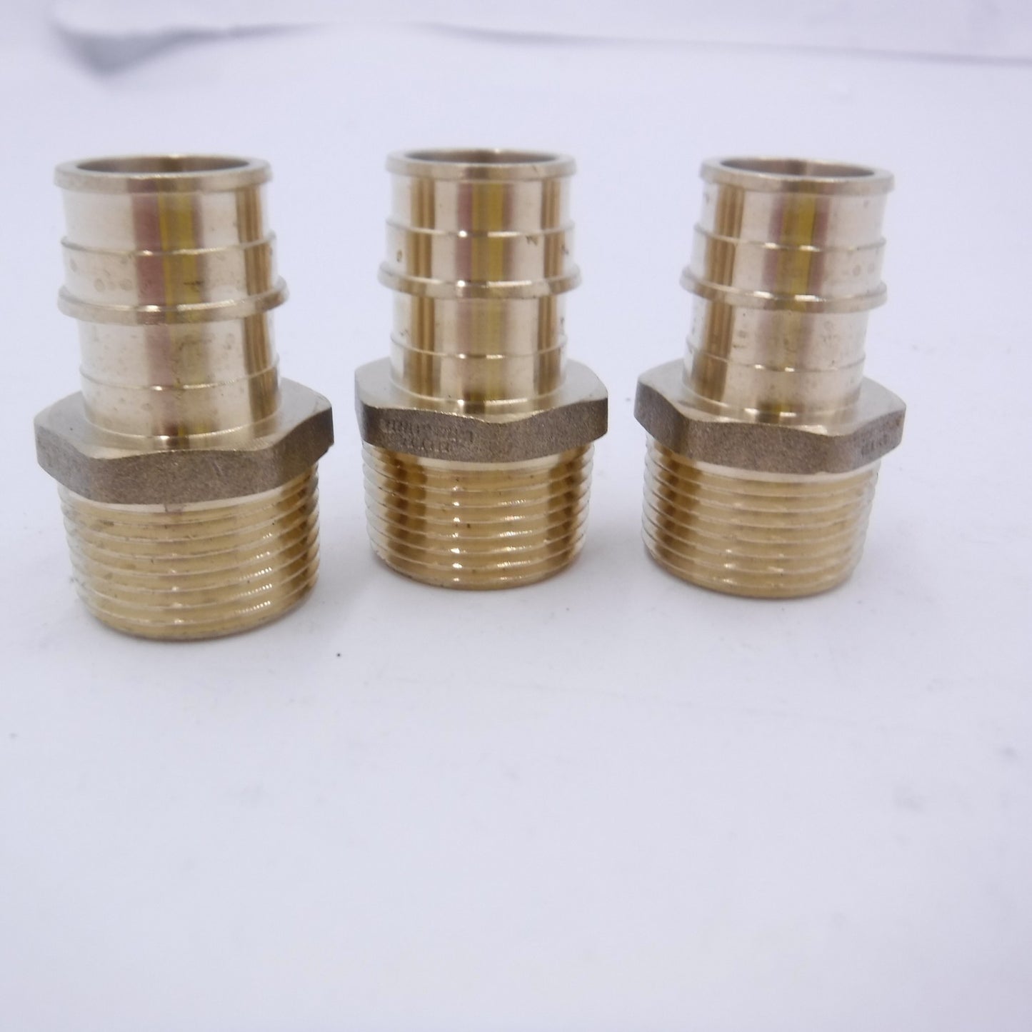 3 Pack Zurn 3/4" EX PEX x 3/4" MPT Brass Expansion Adapter, QEMC44GX