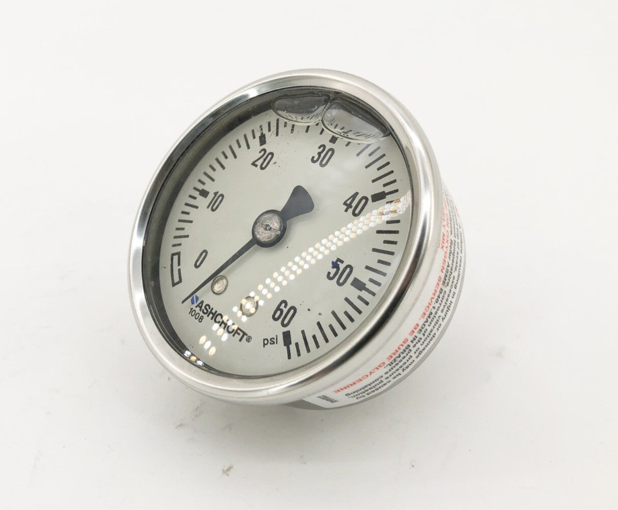 New Ashcroft 783156656016 Pressure Gauge 0-60psi 63 1008SL 02C 60# - No Box