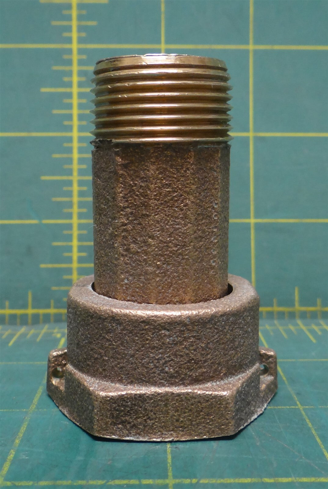 3/4" Male NPT x NPSM Water Meter Coupling Bronze House Piping Fitting 2-Piece