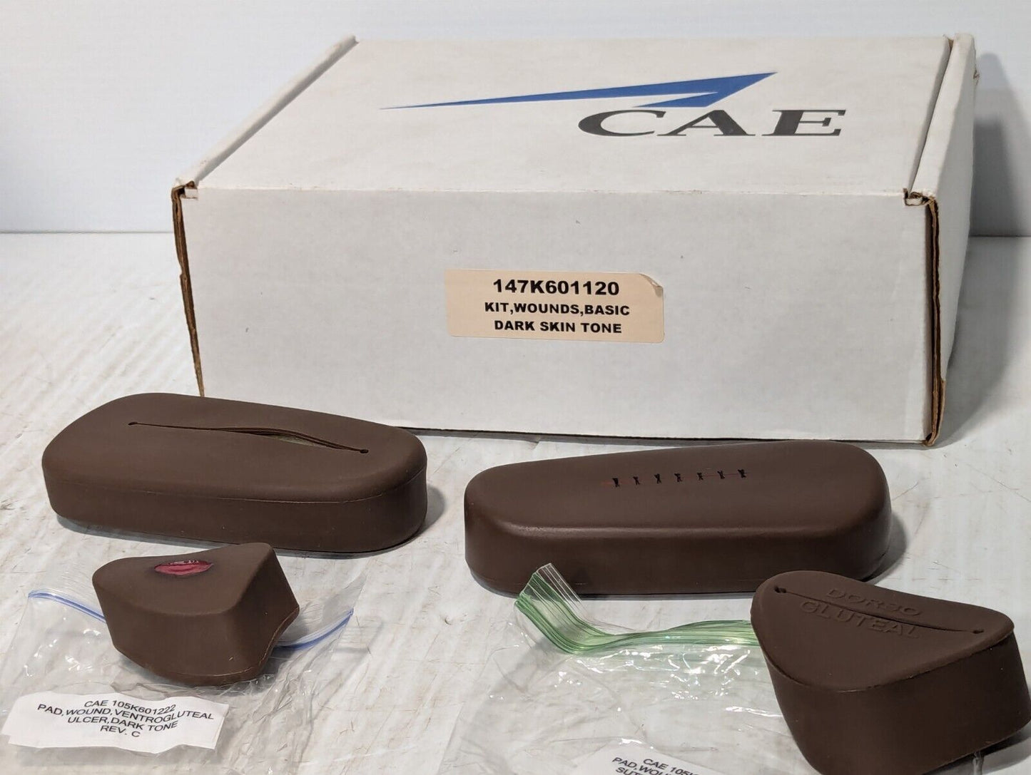 CAE Medical 147K601120 Basic Wounds Kit, Dark Skin Tone