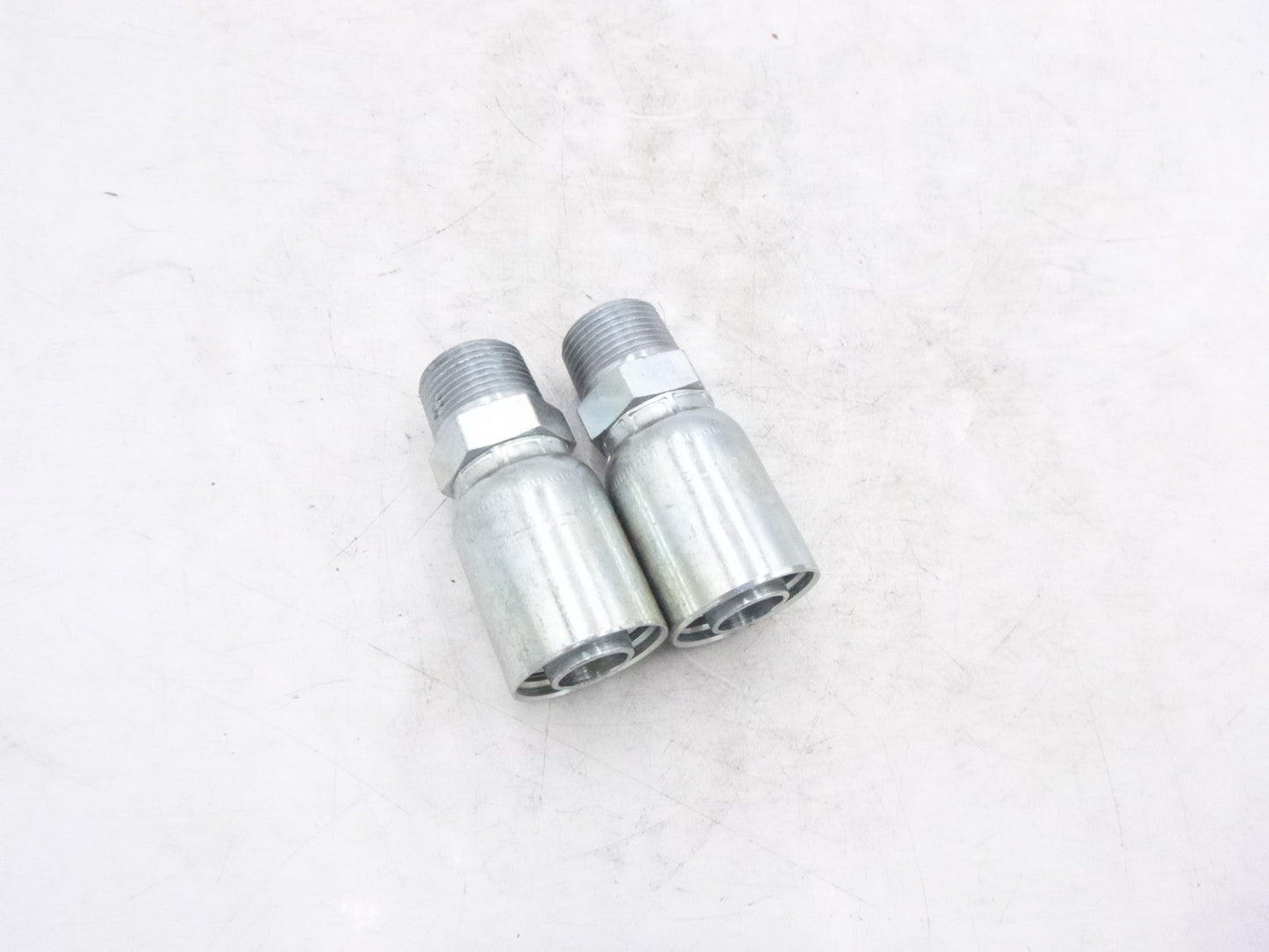 2 Pack Kurt Hydraulics MP-12-12 3/4" Hose Barb x 3/4" NPTF Hydraulic Fitting