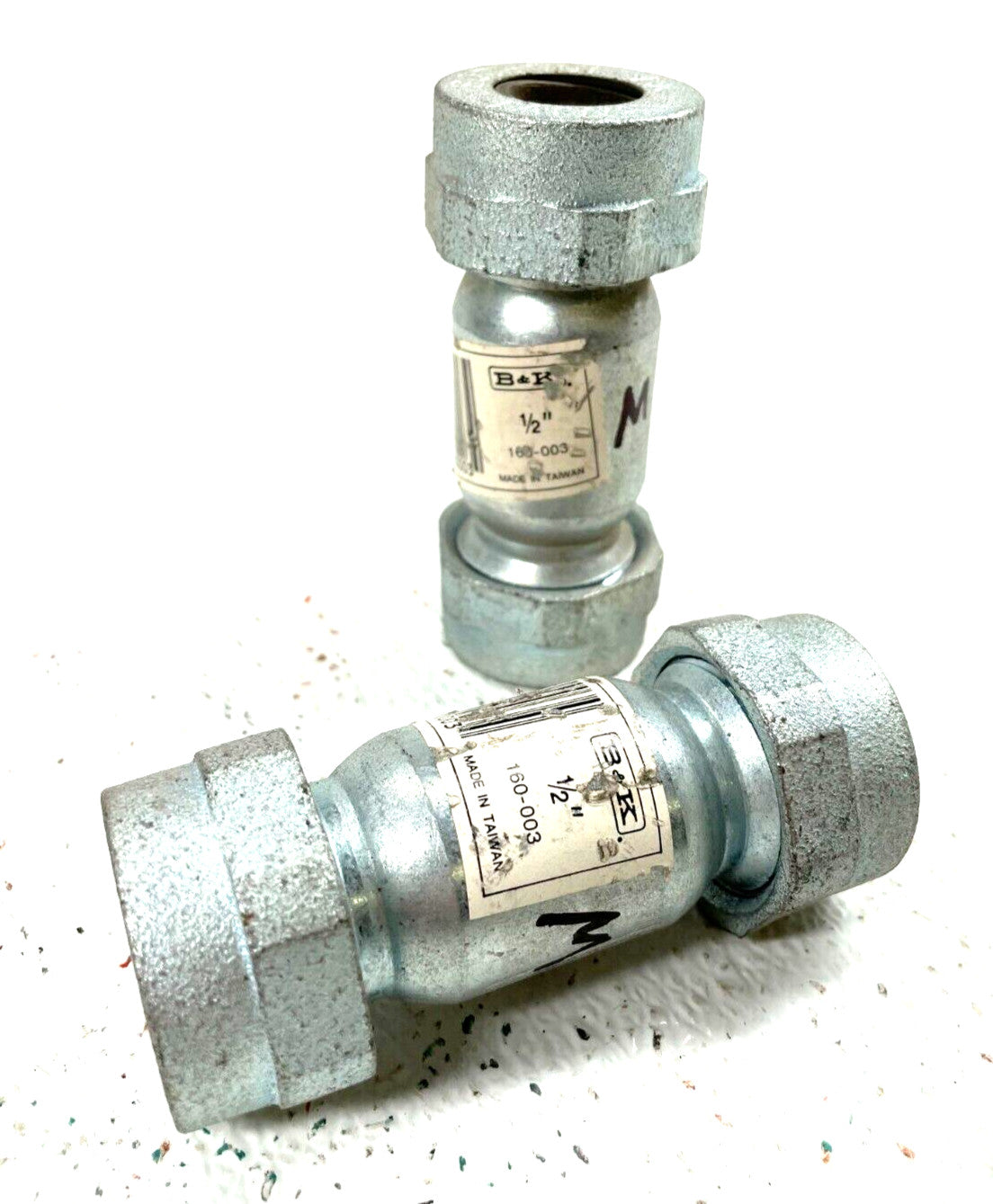 (2) Galvanized Compression Coupling 1/2" IPS for Plain End Pipe Size