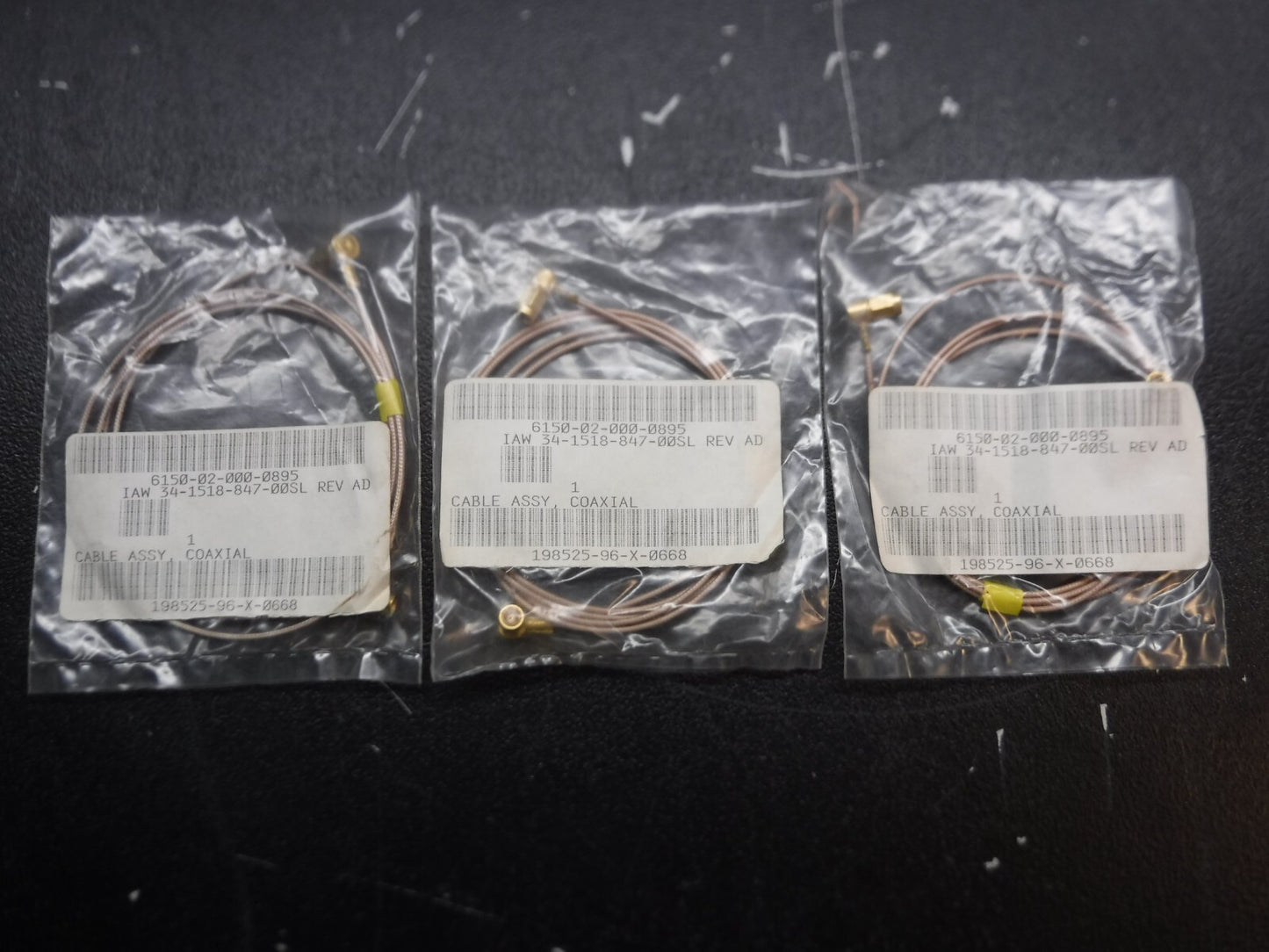 Coaxial 6150-02-000-0895 / IAW 34-1518-847-00SL Rev. AD ** Lot of 3 **