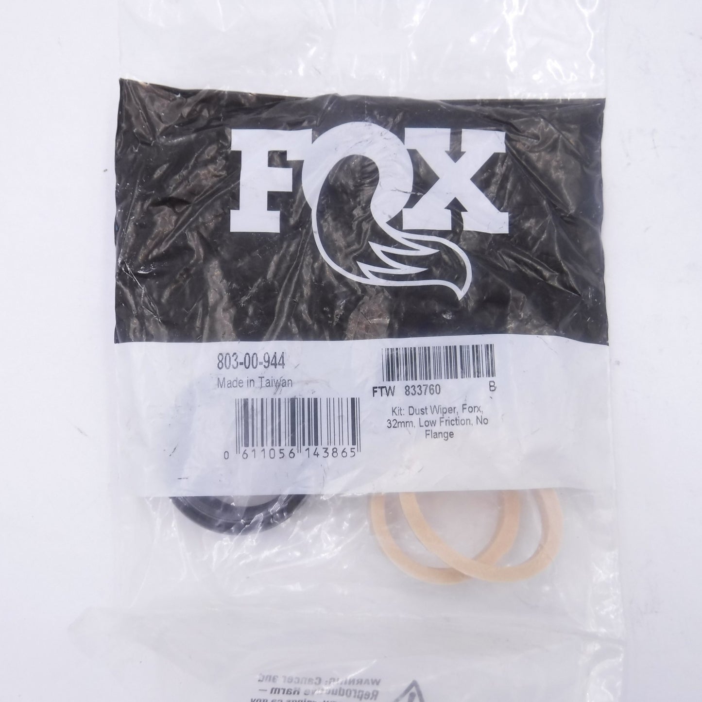 FOX 32mm Fork Low Friction Flangeless Dust Wiper Kit