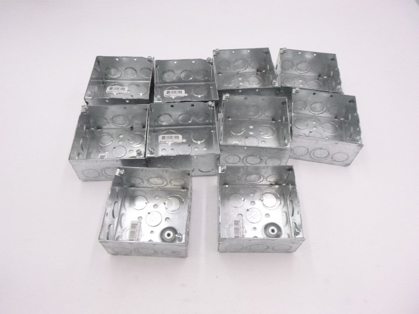 10 Pack Steel City Welded Style Outlet Box Steel 30.3 cu-in 4" x 2-1/8"