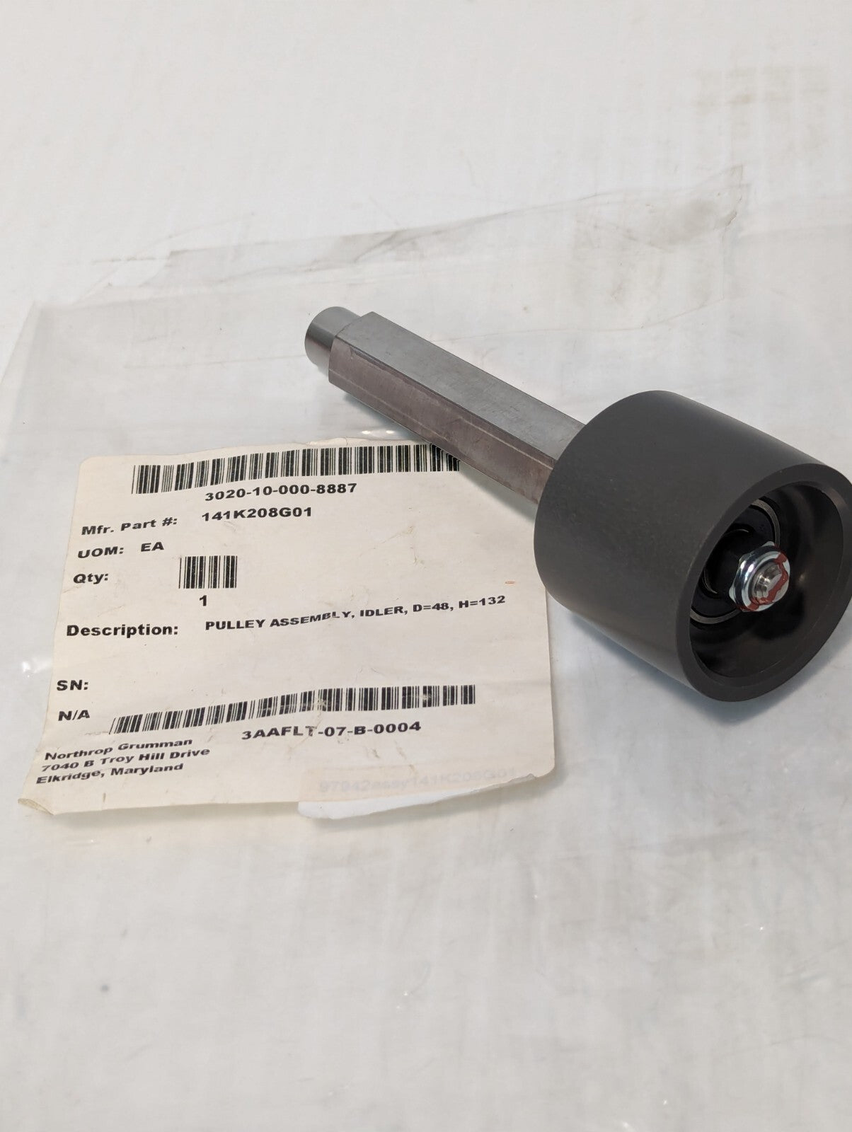 Nordex Pulley Assembly, Idler D=48, H=132 P/N:141K208G01