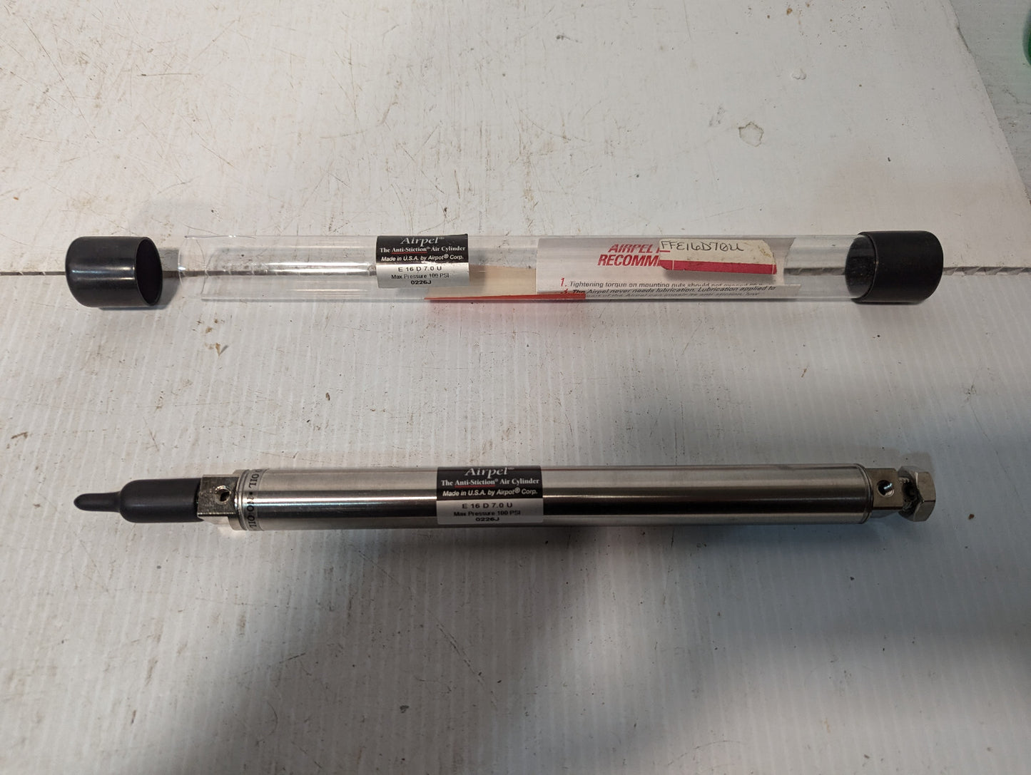 Airpel Airpot E 16 D 7.0 U Anti-Stiction Air Cylinder 0226J 100 PSI -Free Ship.