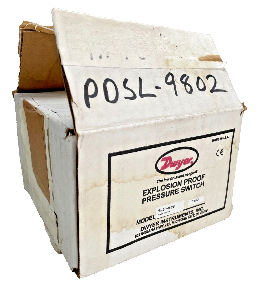 DWYER 1950-0-2F Explosion Proof Differential Pressure Switch, Series 1950 *NIB*