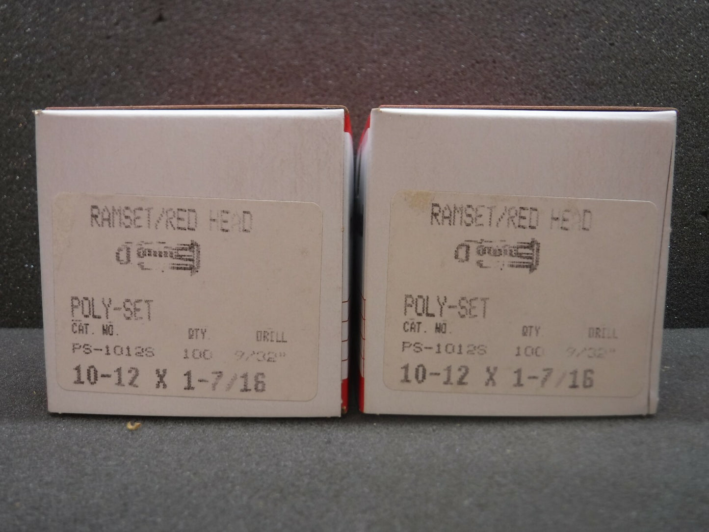 TW Ramset/Red Head, PS-1012S, 100 Qty, 9/32", 10-12 x 1-7/16 (Made U.S.A) Lot 2