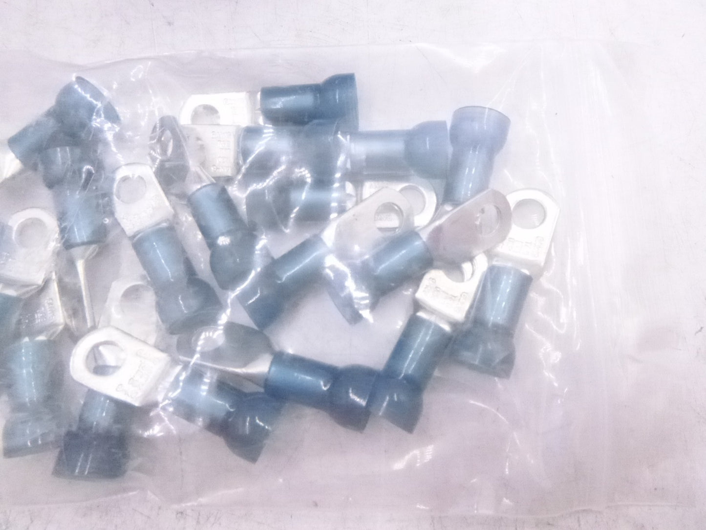 20Pack Sta-Kon RE Series RE6-14 Ring Tongue Terminal M6 1/4" 6 AWG Blue