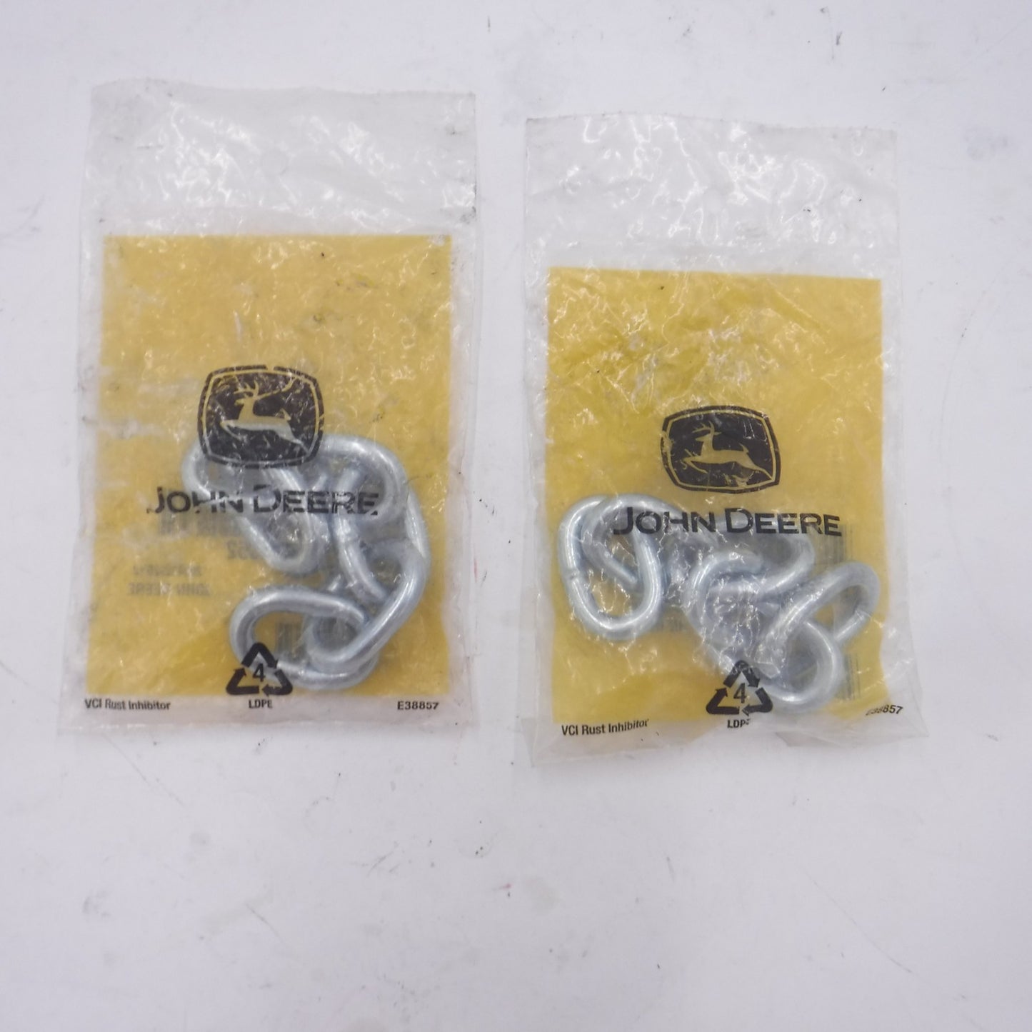 2 Pack OEM John Deere Chain Shield Link Chains AW18852 Fits Rotary Cutter 1008