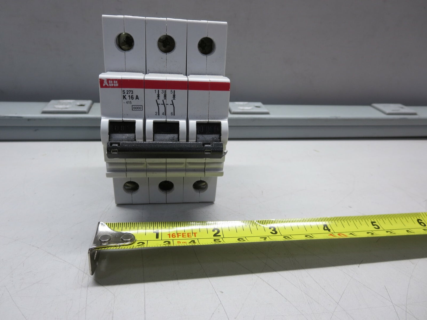 ABB, K16A, Circuit Breaker, 3 Pole, 277/480 VAC, 16 A, (1 Lot Of 5 Each)