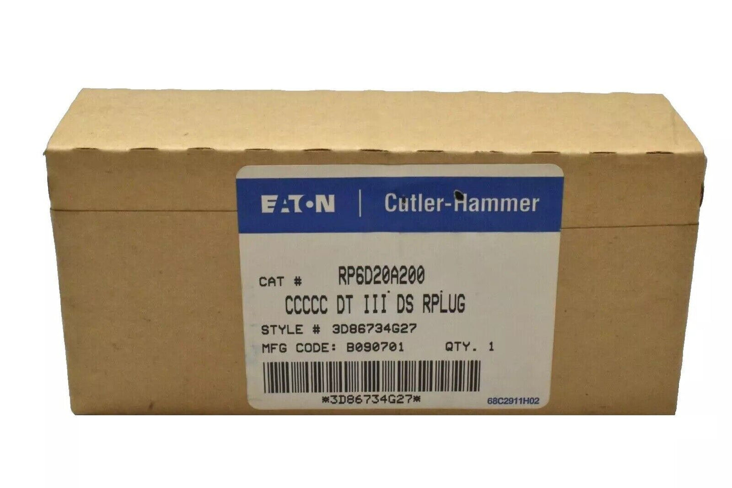Eaton Cutler-Hammer RP6D20A200 Digitrip RMS Rating Plug 2000 Amp 3D86734G27