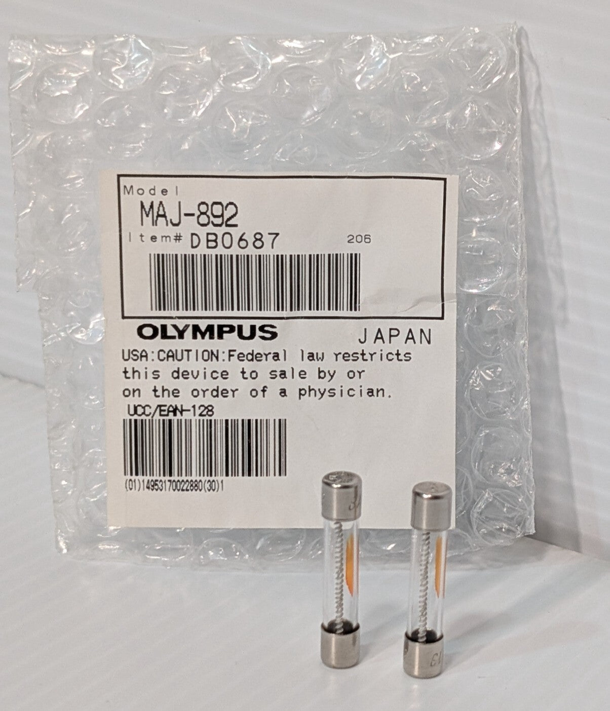 (2) Olympus MAJ-892 Fuses, DB0687, for Evis Exera Xenon Light Souce CLV-160