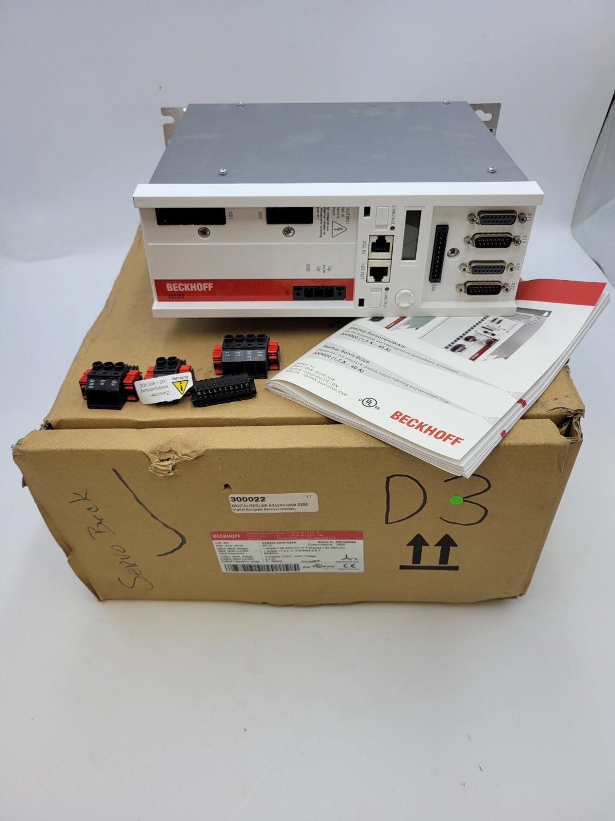 Beckhoff AX5203-0000-0200 Digital Compact Servo Drive 1PH 100-240V 3PH 100-480V