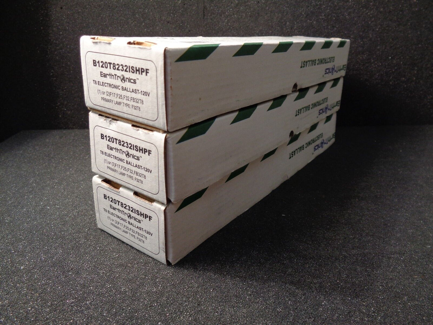 EarthTronics B120T8232ISHPF T8 Electronic Ballast 120V Energy Star Lot of 3