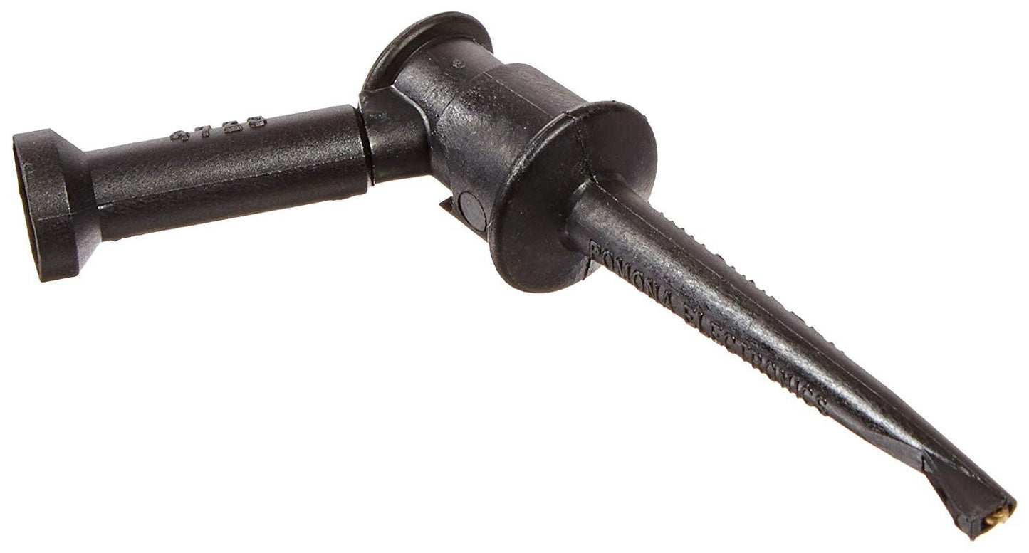 Lot of 2 - Pomona Electronics Minigrabber with Banana Jack Adptr, Black 4723-0