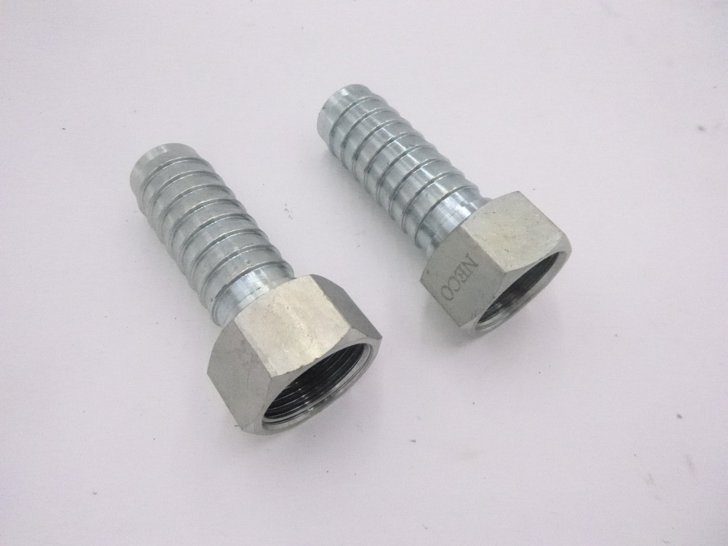 2 Pack Neco 1", Long Shank Hose Female NPSM Threaded Coupling