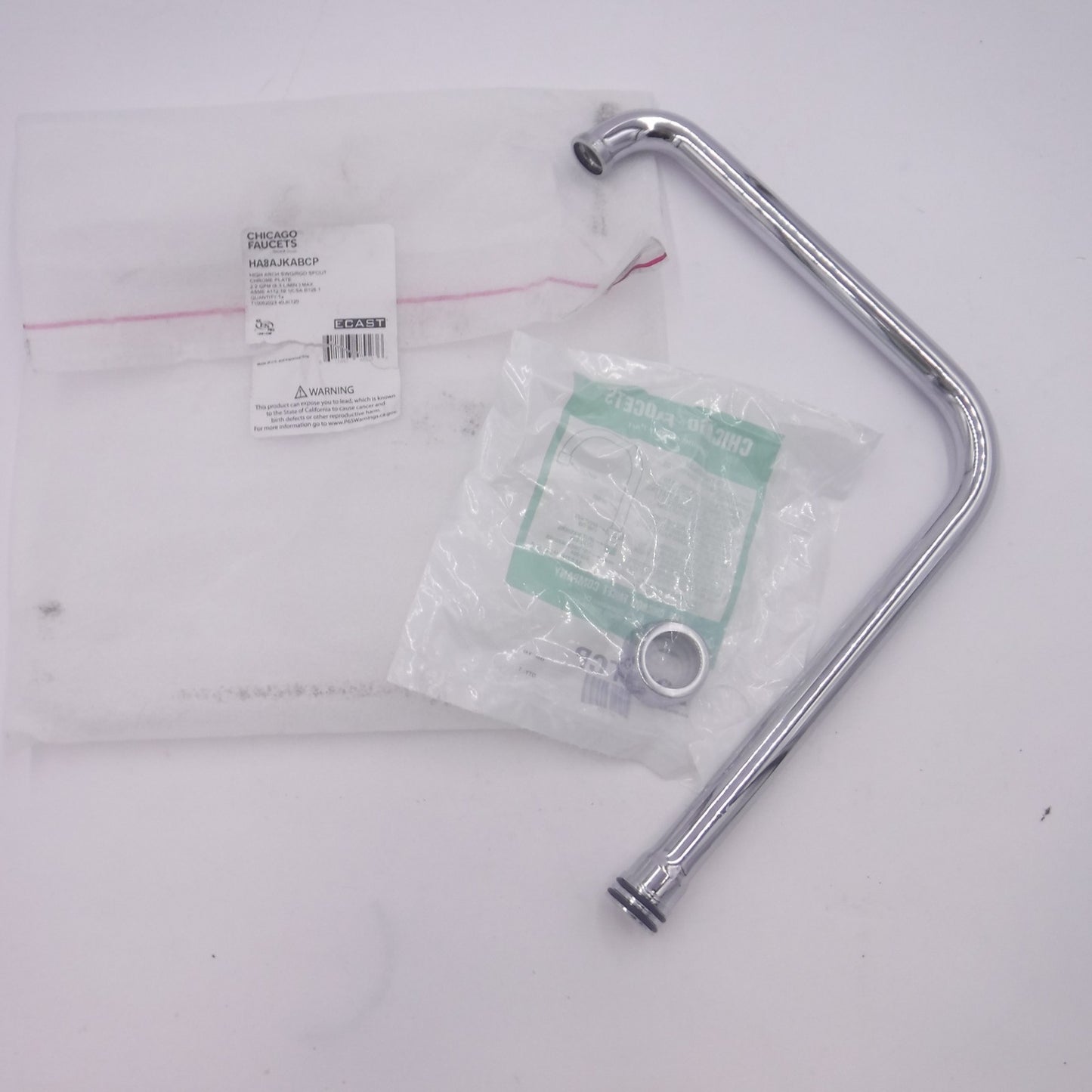 Chicago Faucets 8" Rigid/Swing High Arc Spout HA8AJKABCP