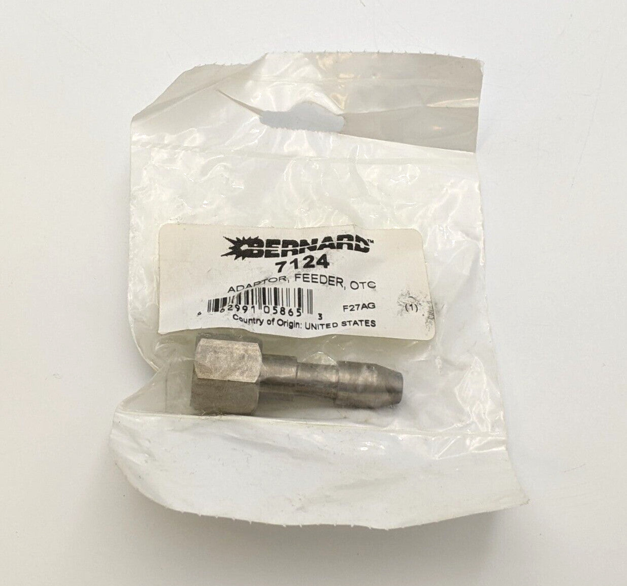 Bernard 7124 Feeder Adapter OTC Replacement Welding Equipment Repair Parts NOS