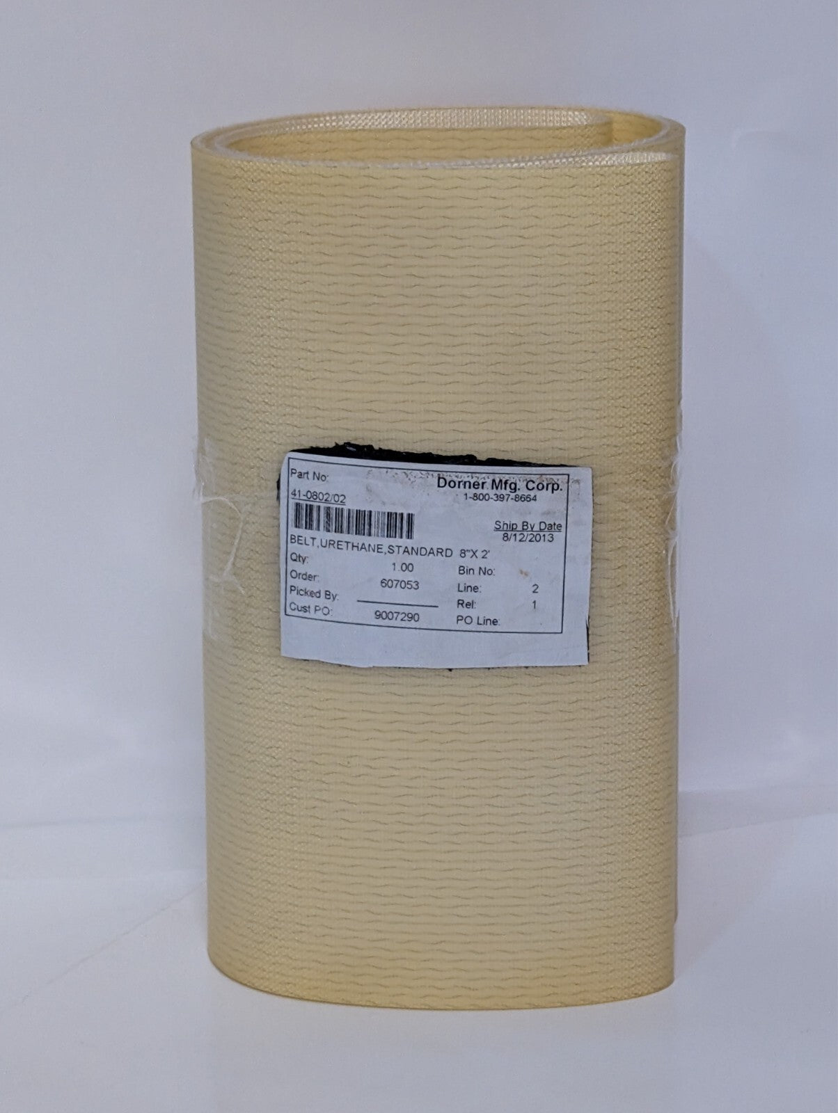 Dorner 41-0802/02 Standard Urethane Conveyor Belt 8" x 2' ft