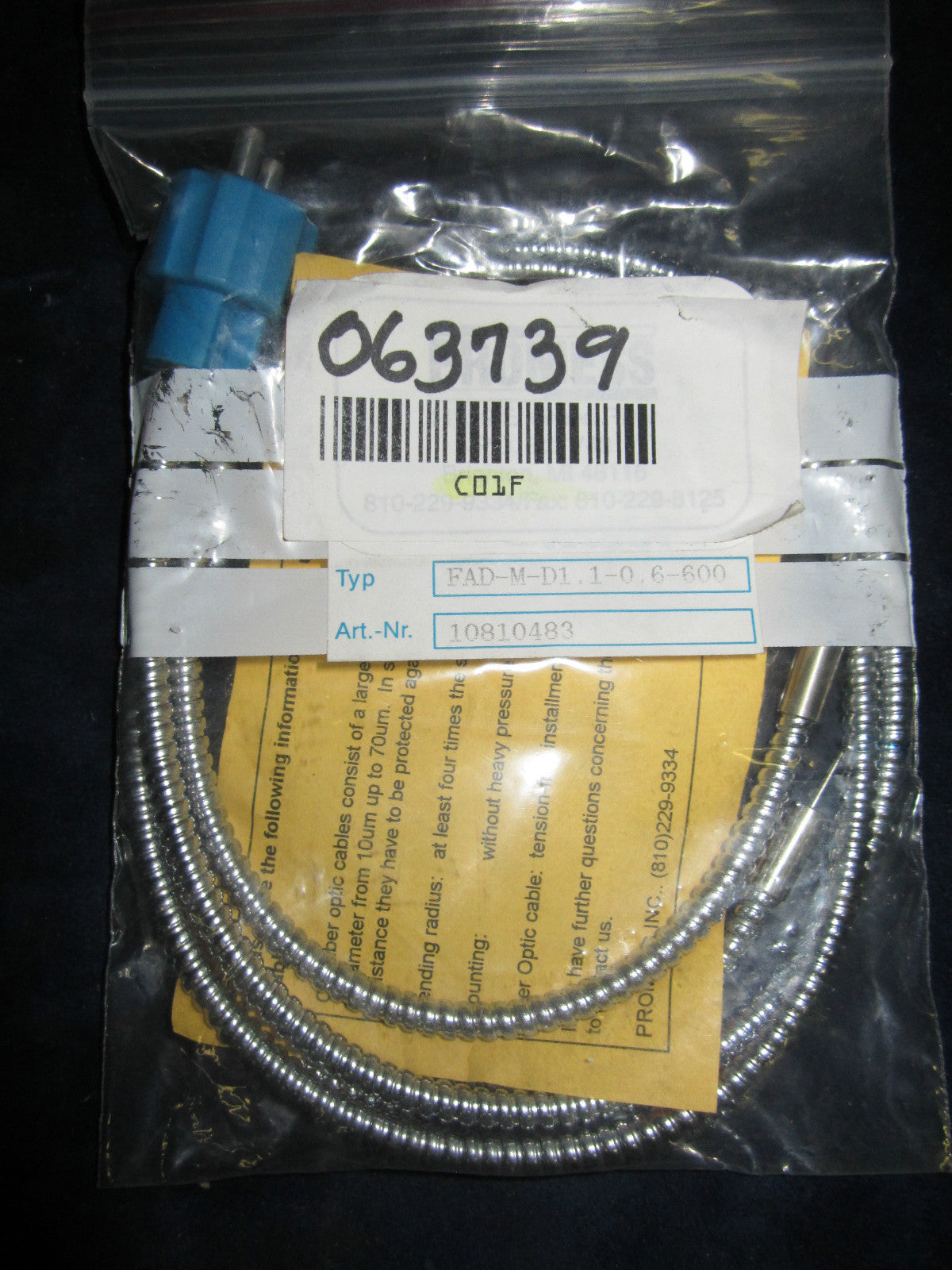 Eltrotec FAD-M-D1,1-0,6-600 Fiber Optic Lead