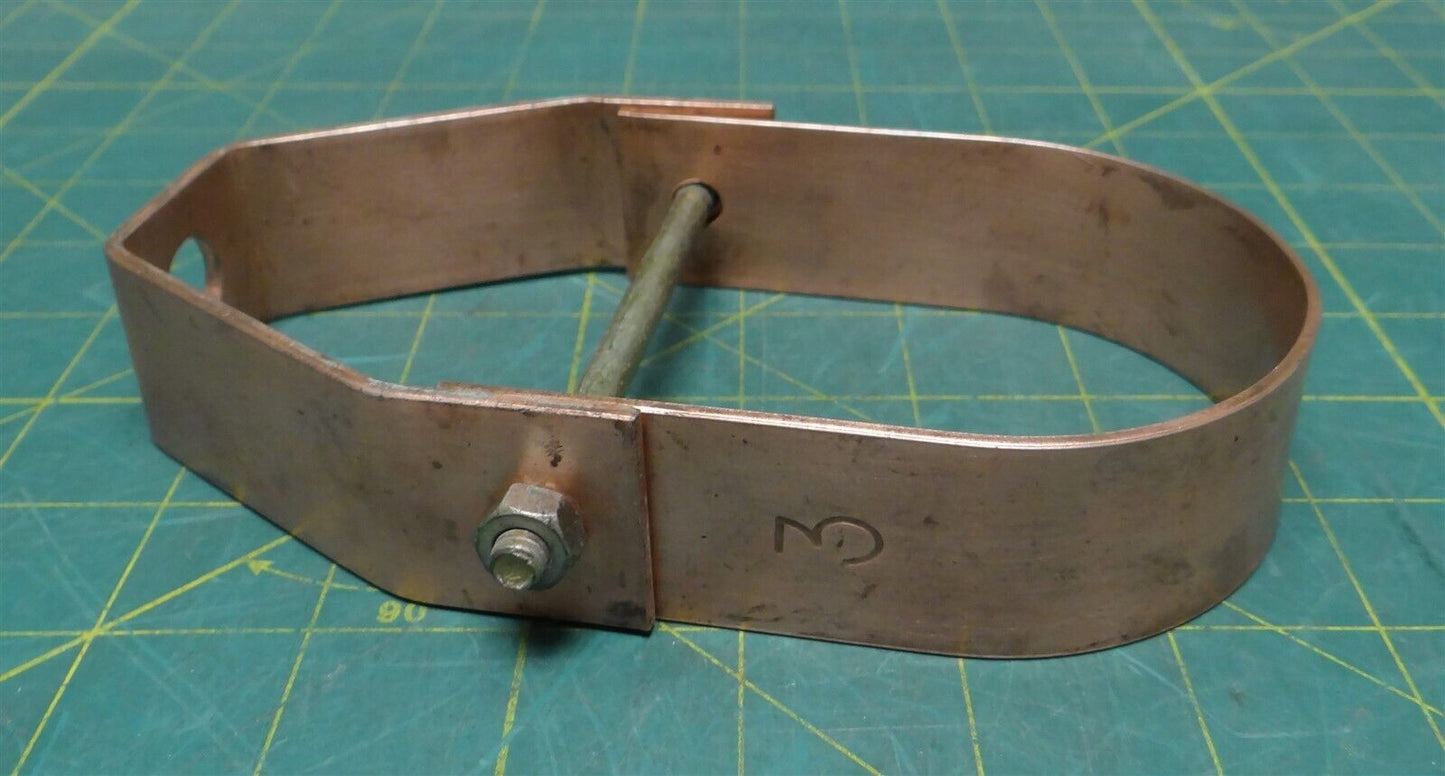 402 Clevis Hanger for 3" Tube Copper Plated Steel Light Duty 6" x 3.75" x 1.25"