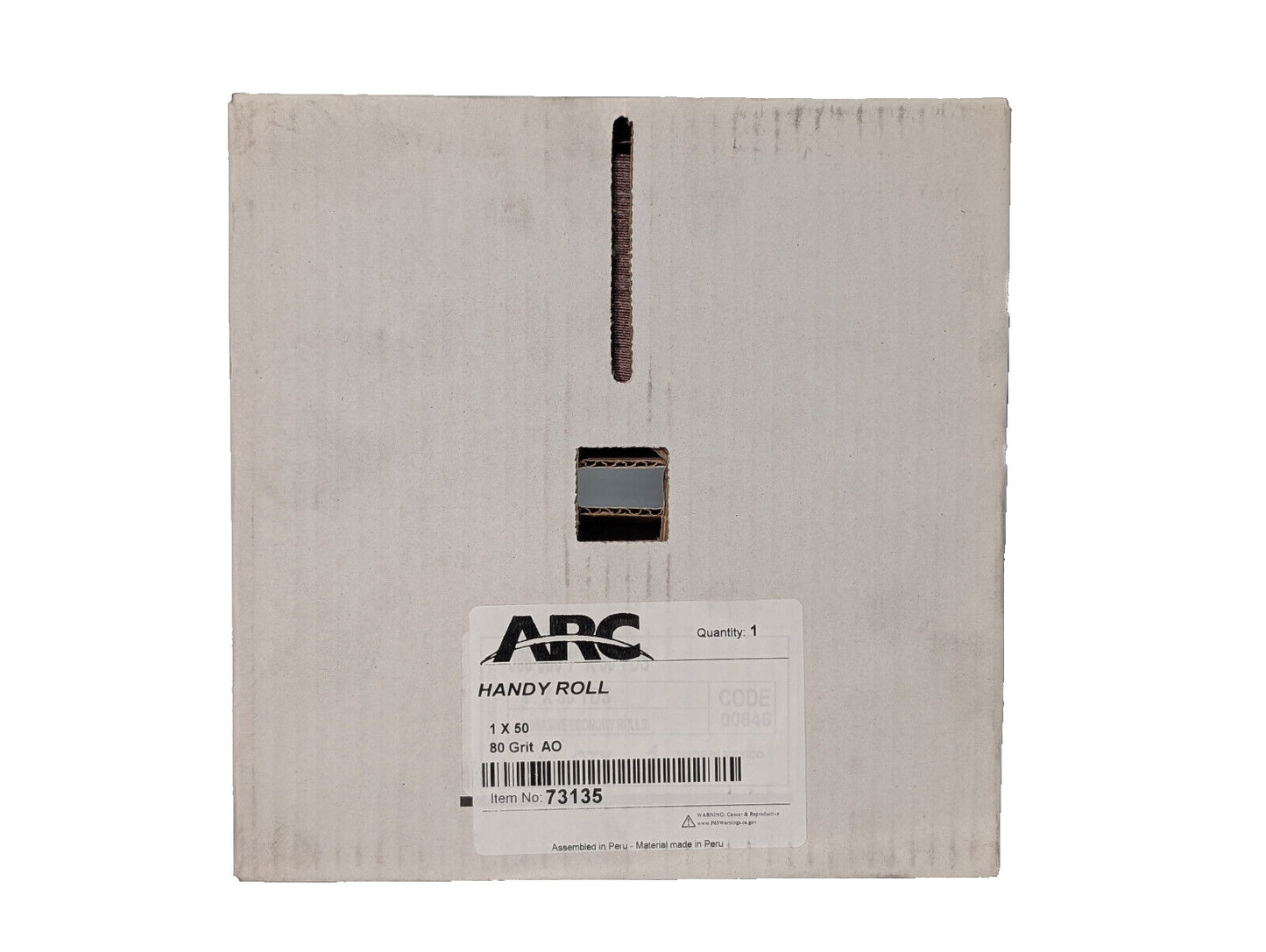 Arc Abrasives 73135 Handy Roll, J86-080, 1" x 50 Yards, 80 Grit Aluminum Oxide