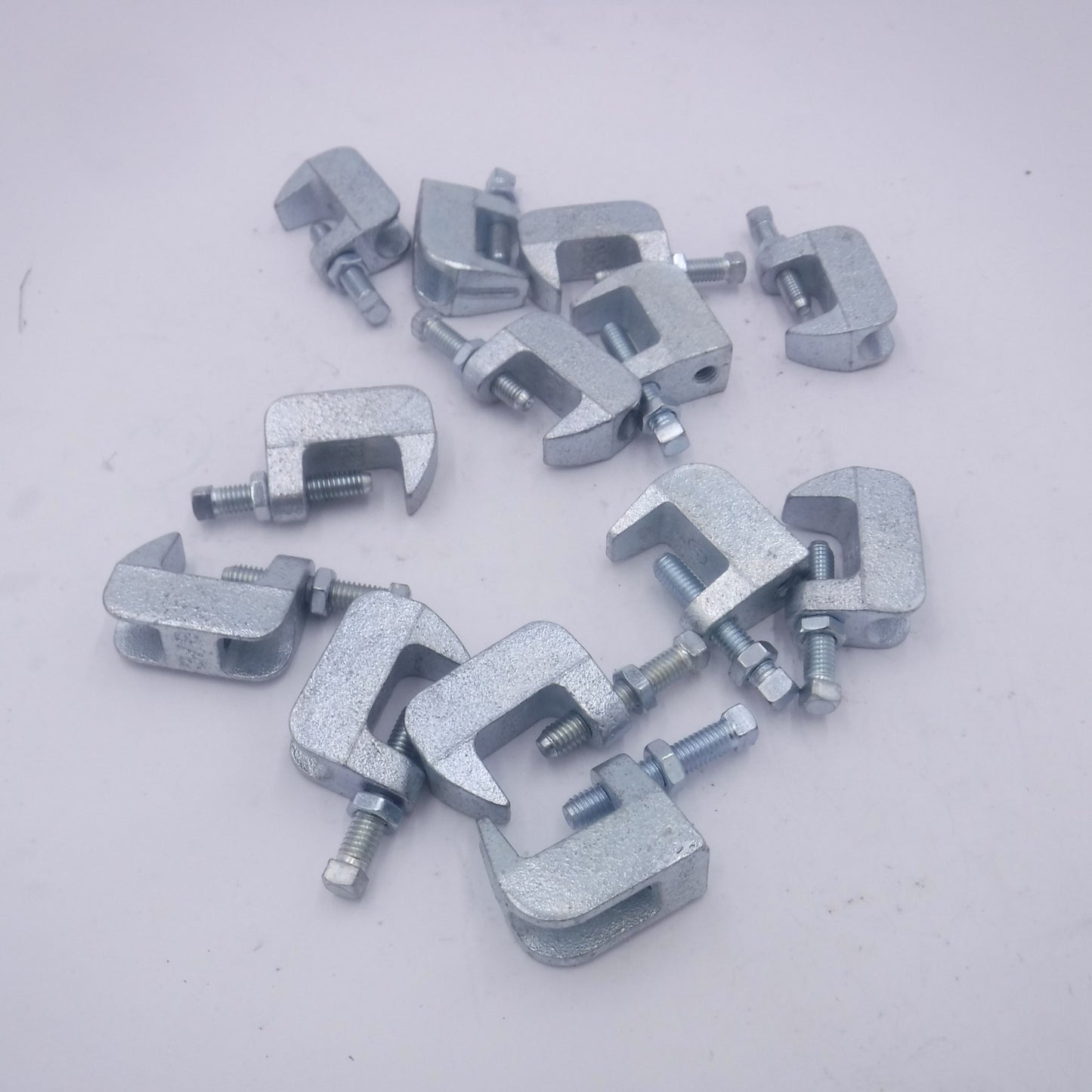 13 Pack PRC Univ Beam Clamp 3/8" Rod 1/1/4" Max Jaw Opening Electrogalvanize