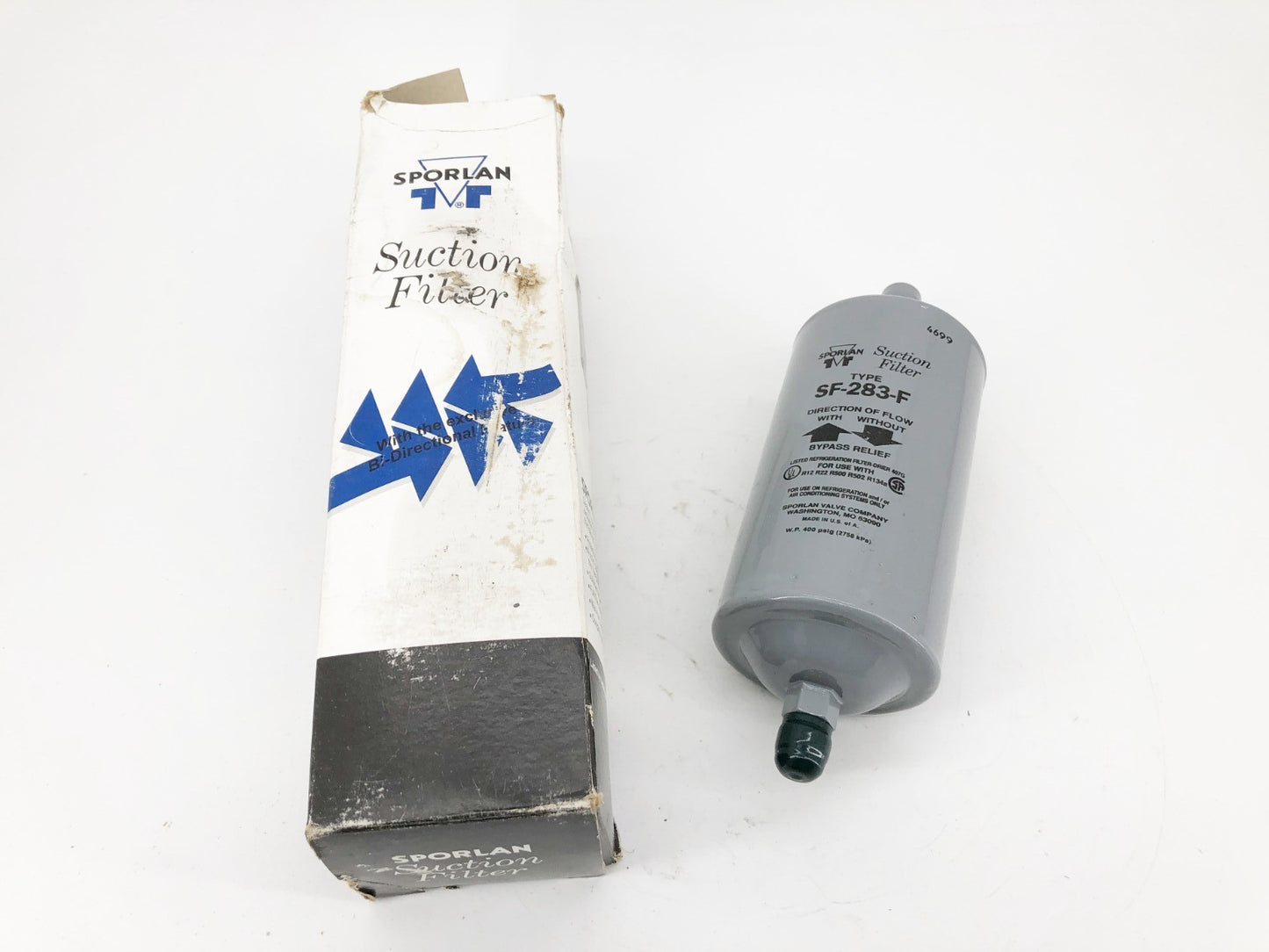 New Sporlan SF-283-F Suction Filter 3/8" SAE Flare 400psig
