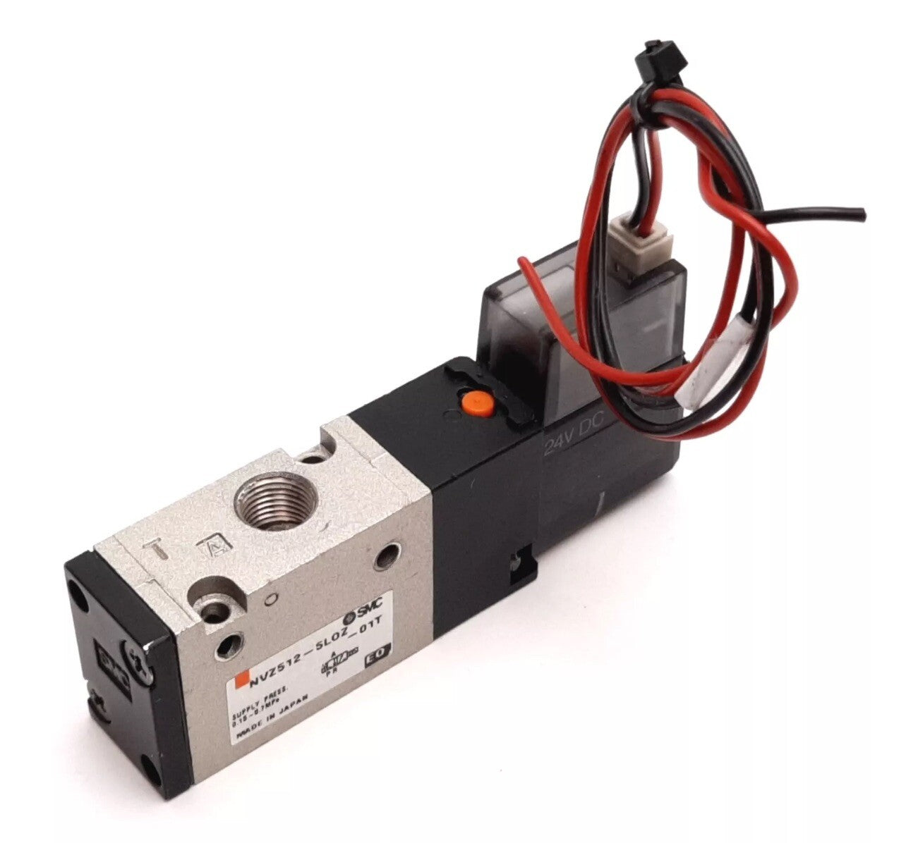 SMC NVZ512-5LOZ-01T Solenoid Valve, 2-Position 3-Port, 24VDC, 0.15-0.7MPa. AH