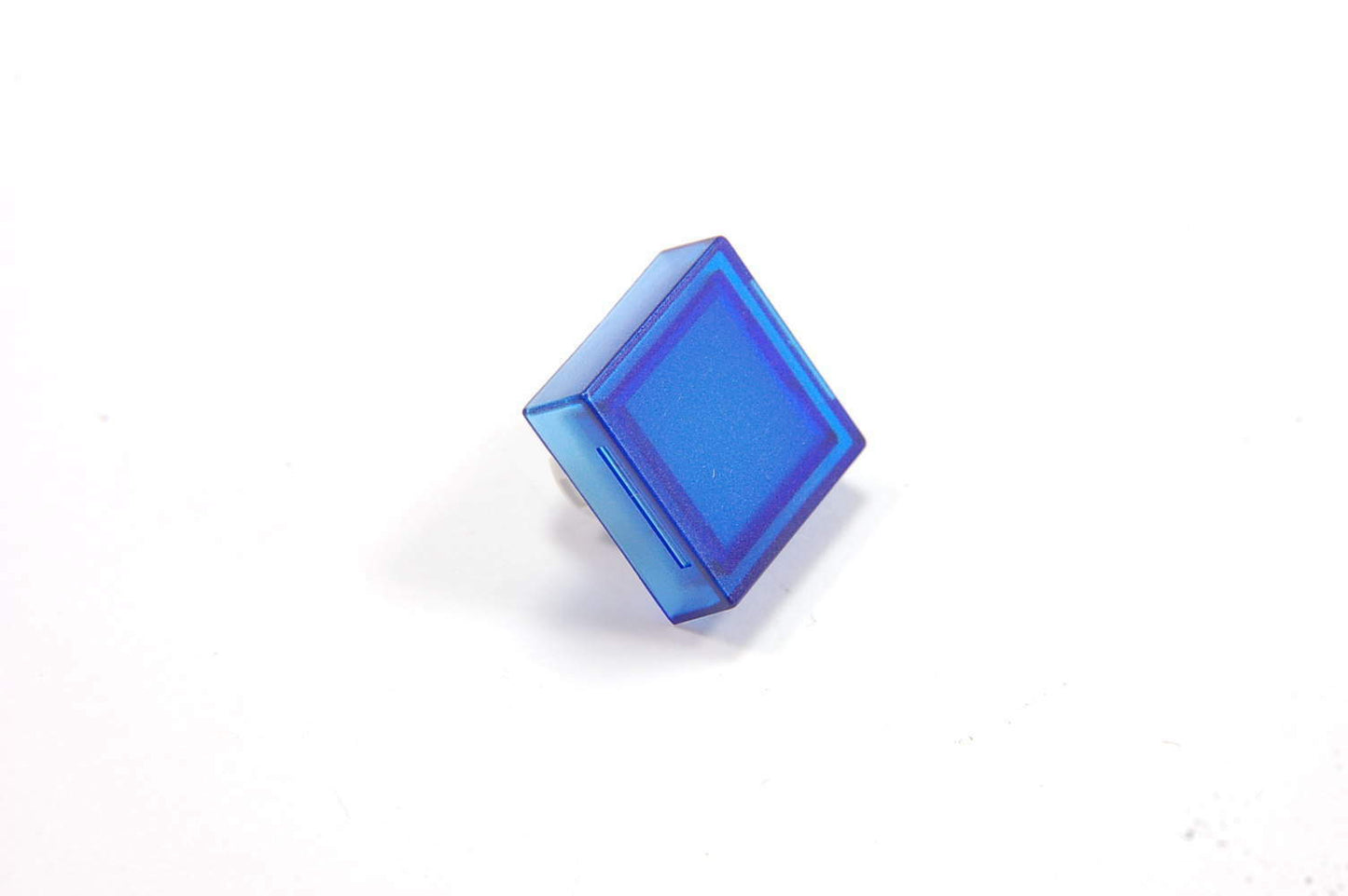 Lot of 5 - 61-9351.6 Transparent Blue Lens, Square Raised Flush Design 20x20mm