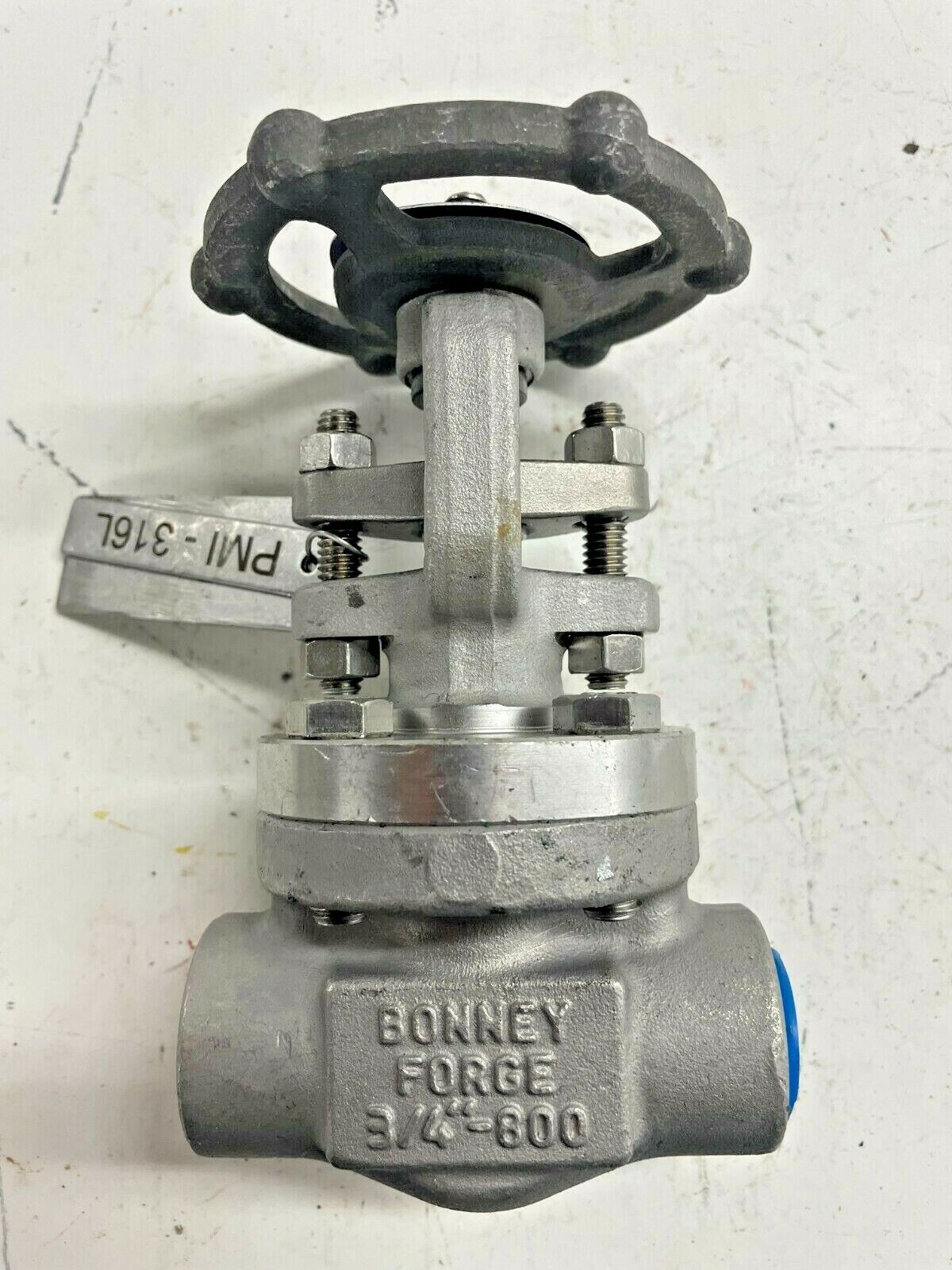 BONNEY FORGE HL18L-NACE-LE Stainless Gate Valve 3/4" 800 FNPT x SW Ends Trim #12